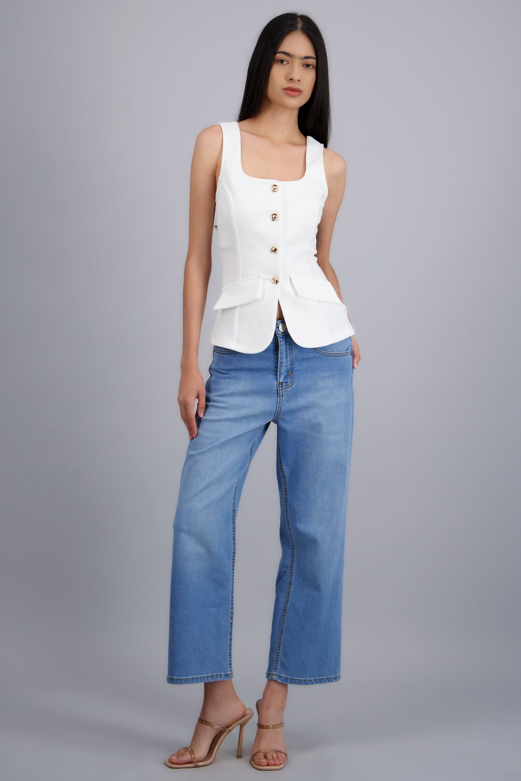 Jeans cropped slim LIGHT WASH