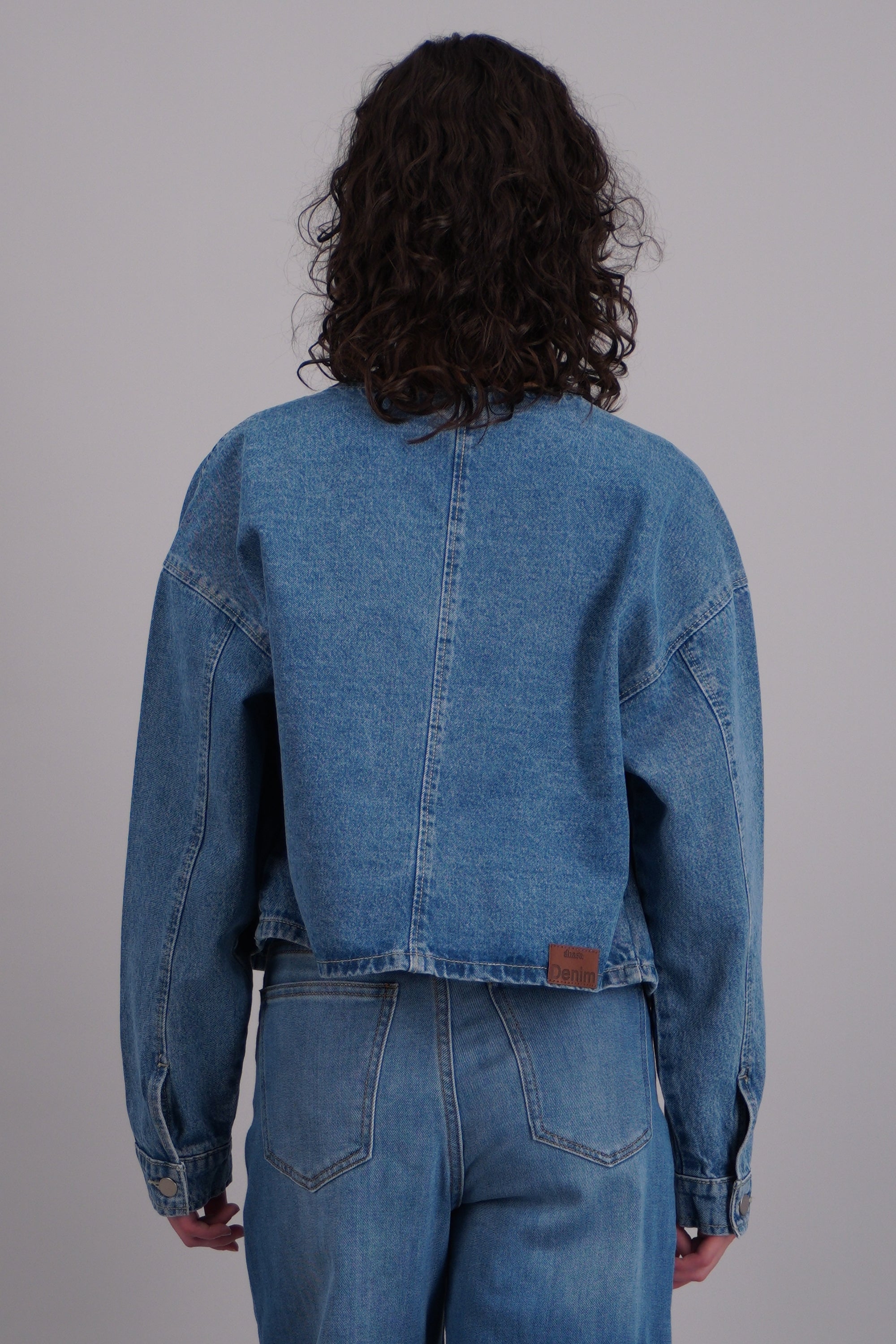 Chamarra denim bomber LIGHT WASH