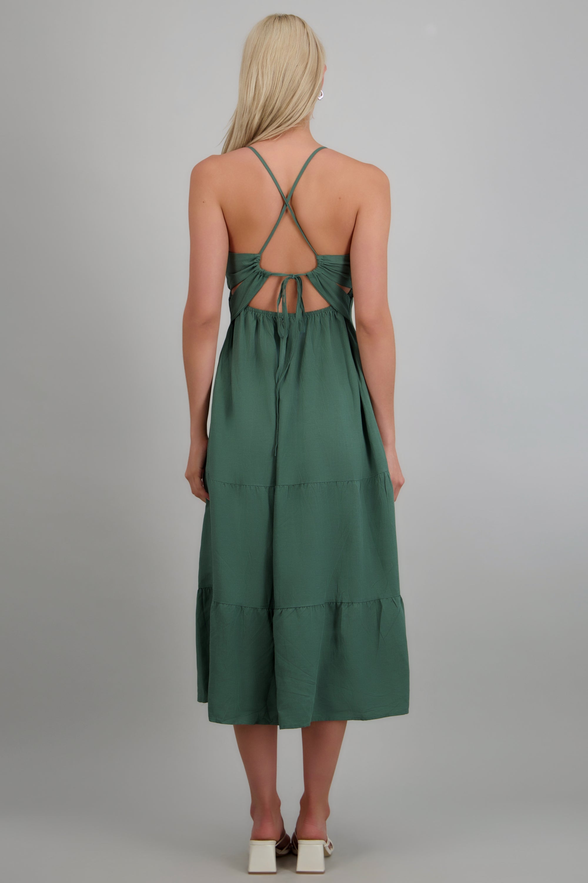 Vestido maxi tirantes OLIVO