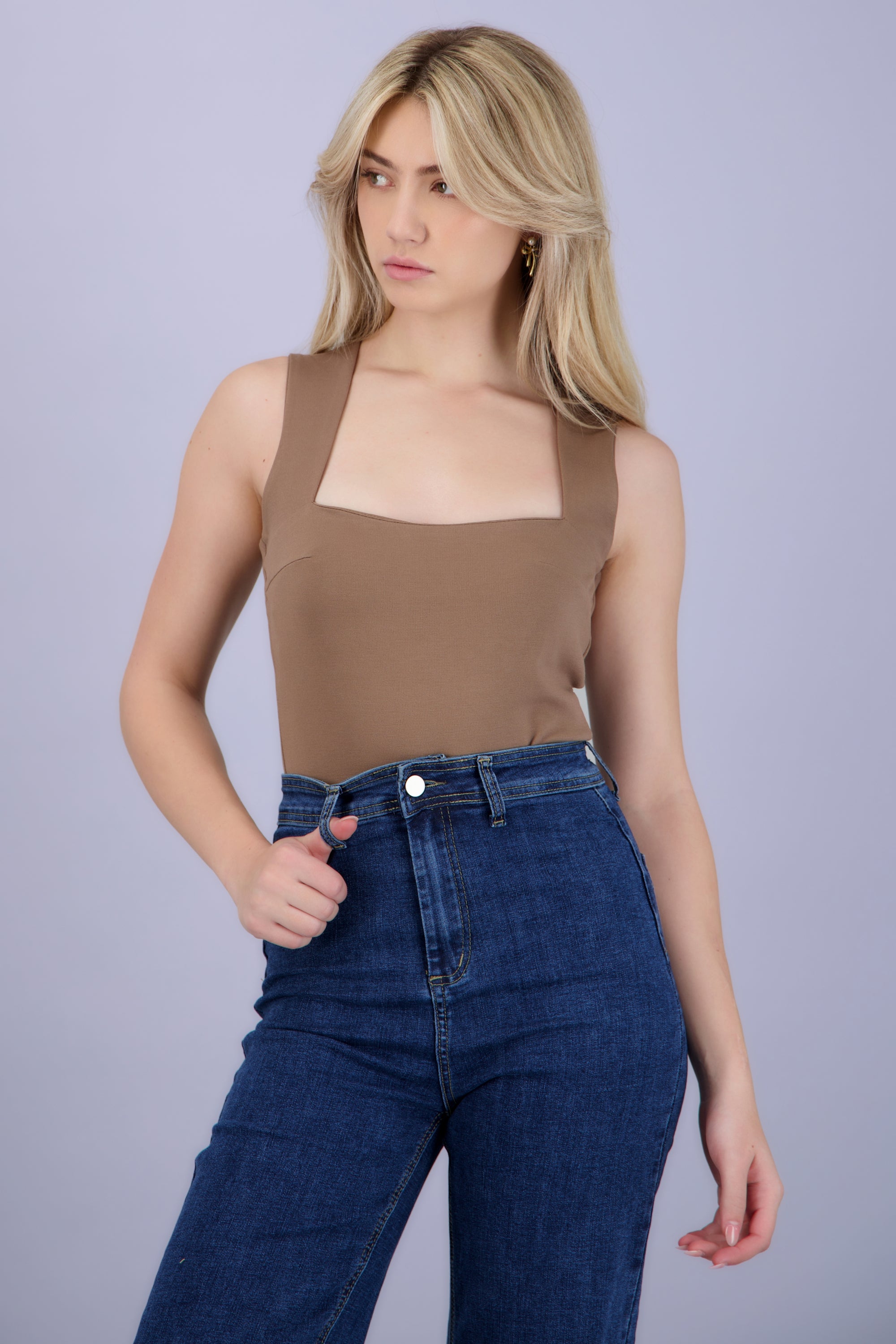 Bodysuit liso basico CAFE