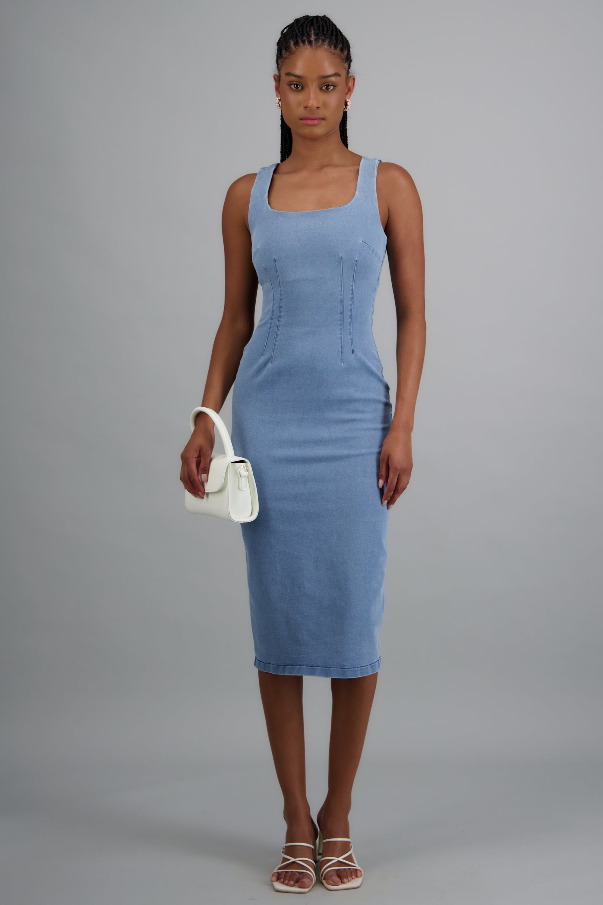 Vestido bodycon denim LIGHT WASH