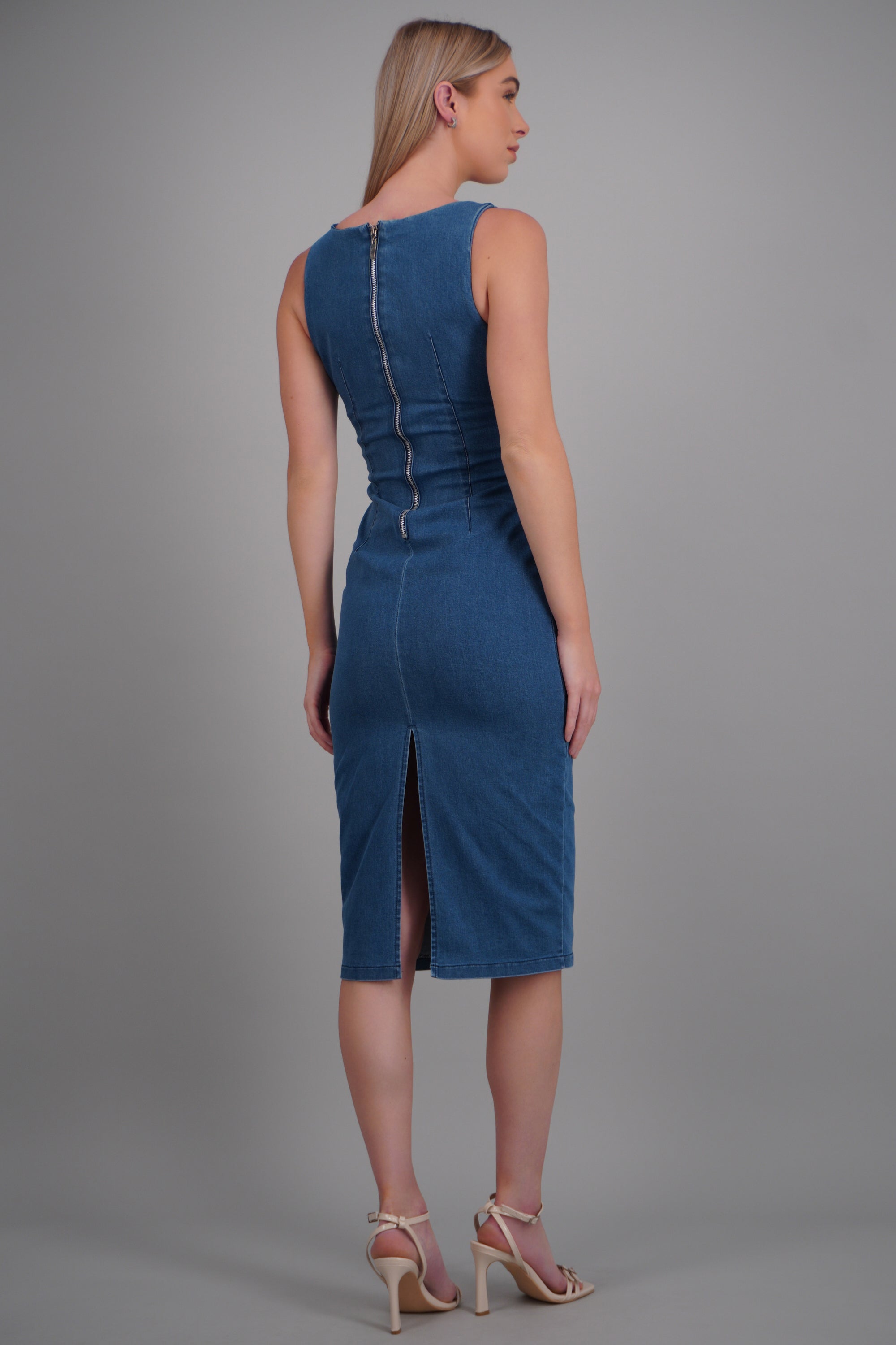 Vestido bodycon denim MEDIUM WASH
