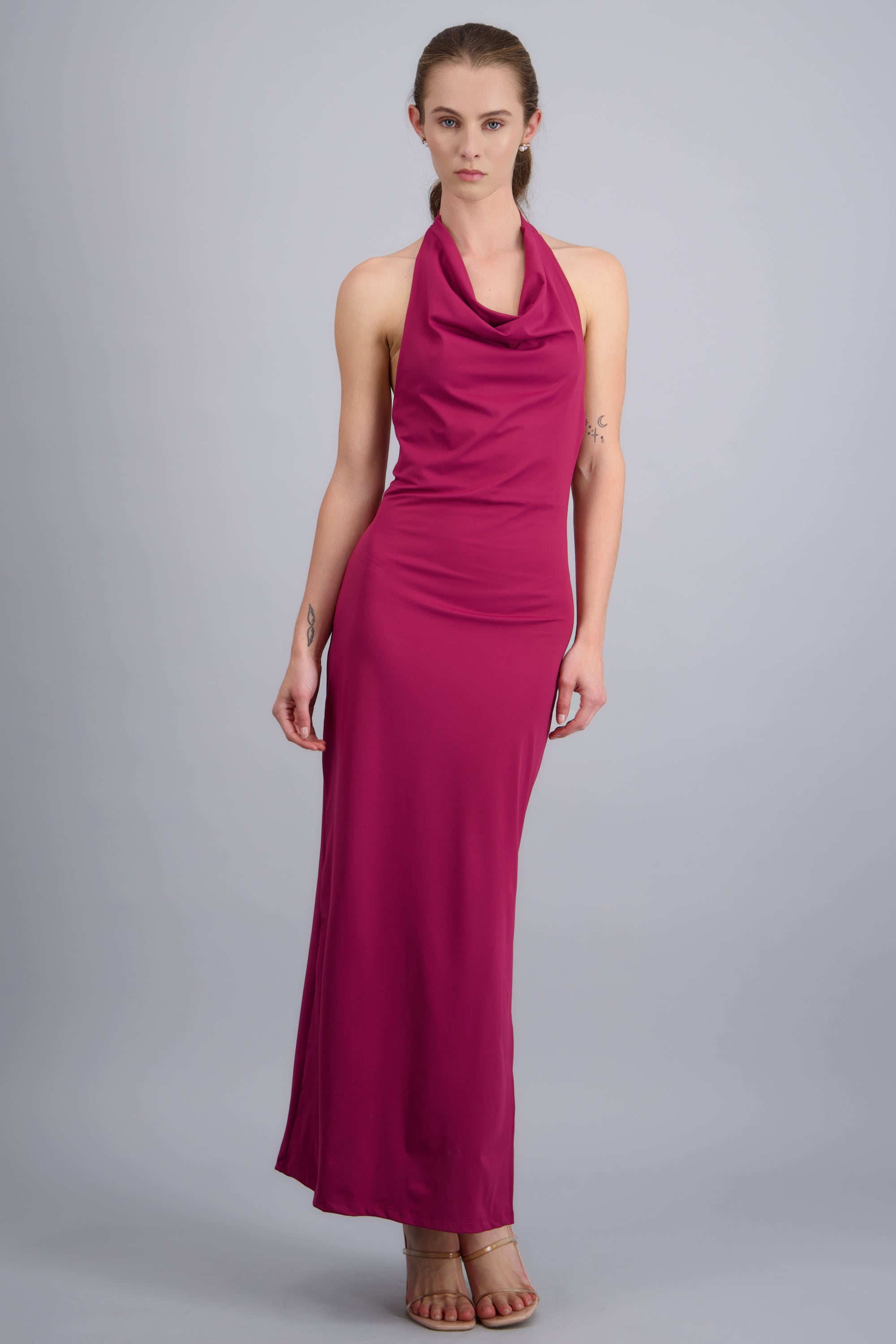 Vestido maxi halter BUGAMBILIA