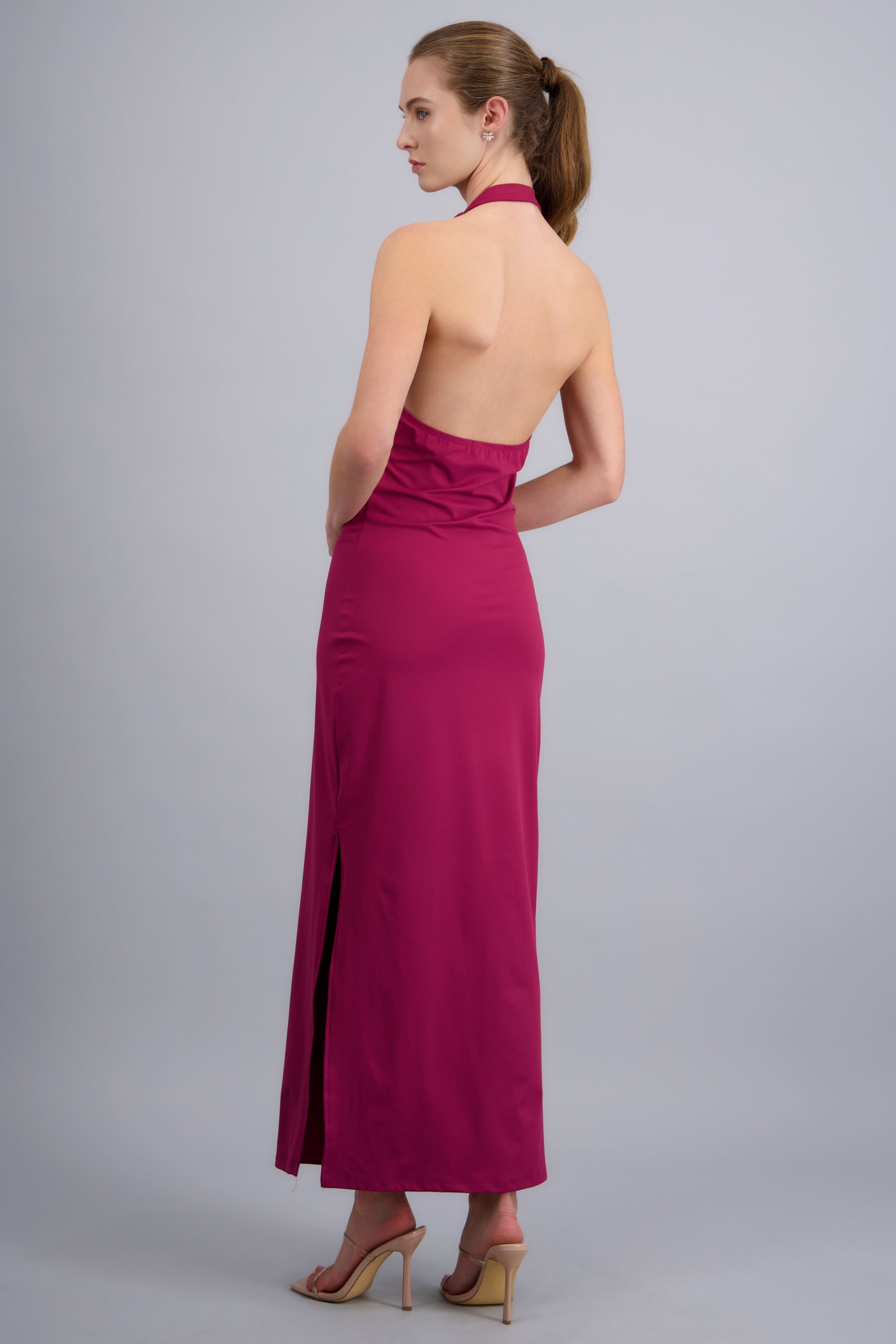 Vestido maxi halter BUGAMBILIA