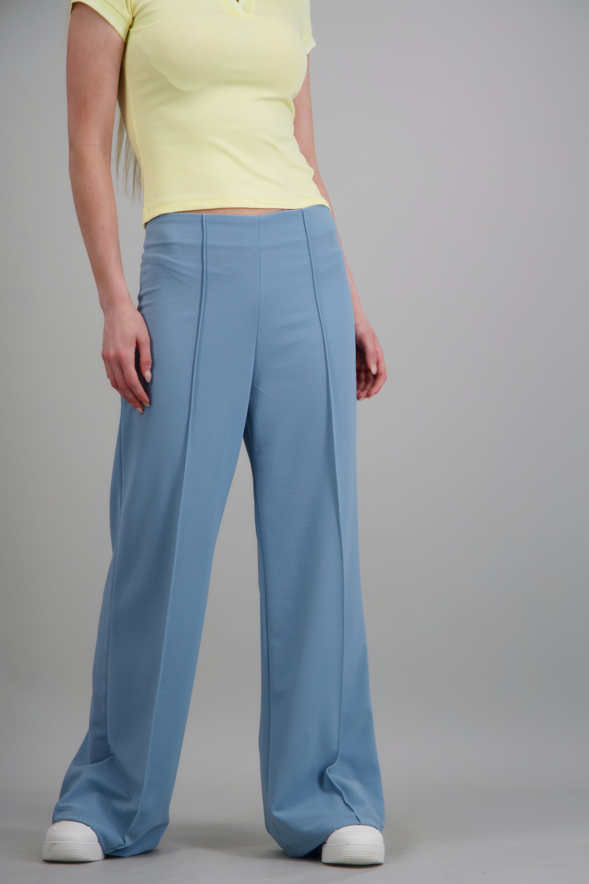Pantalo amplio costura frontal AZUL