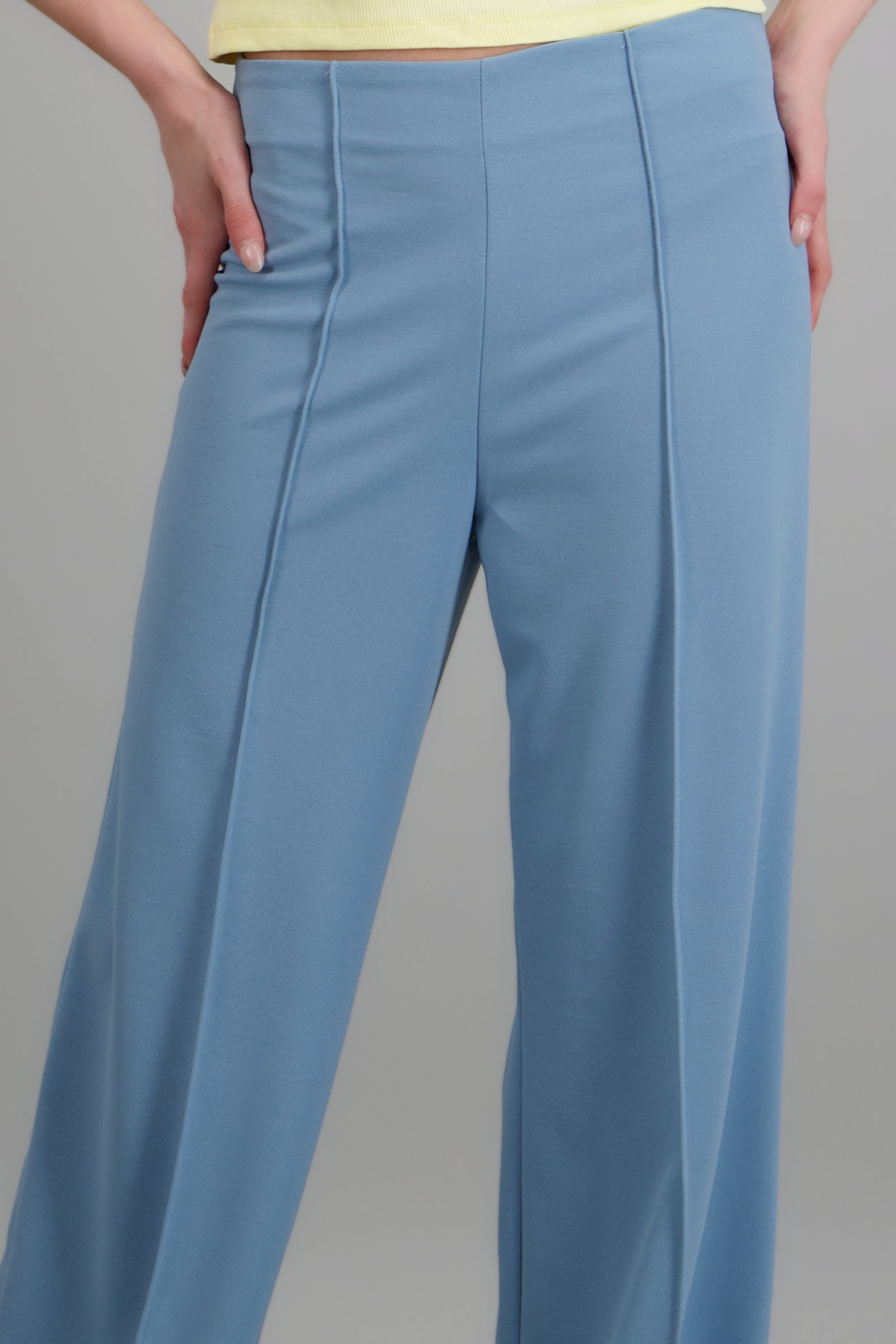 Pantalo amplio costura frontal AZUL