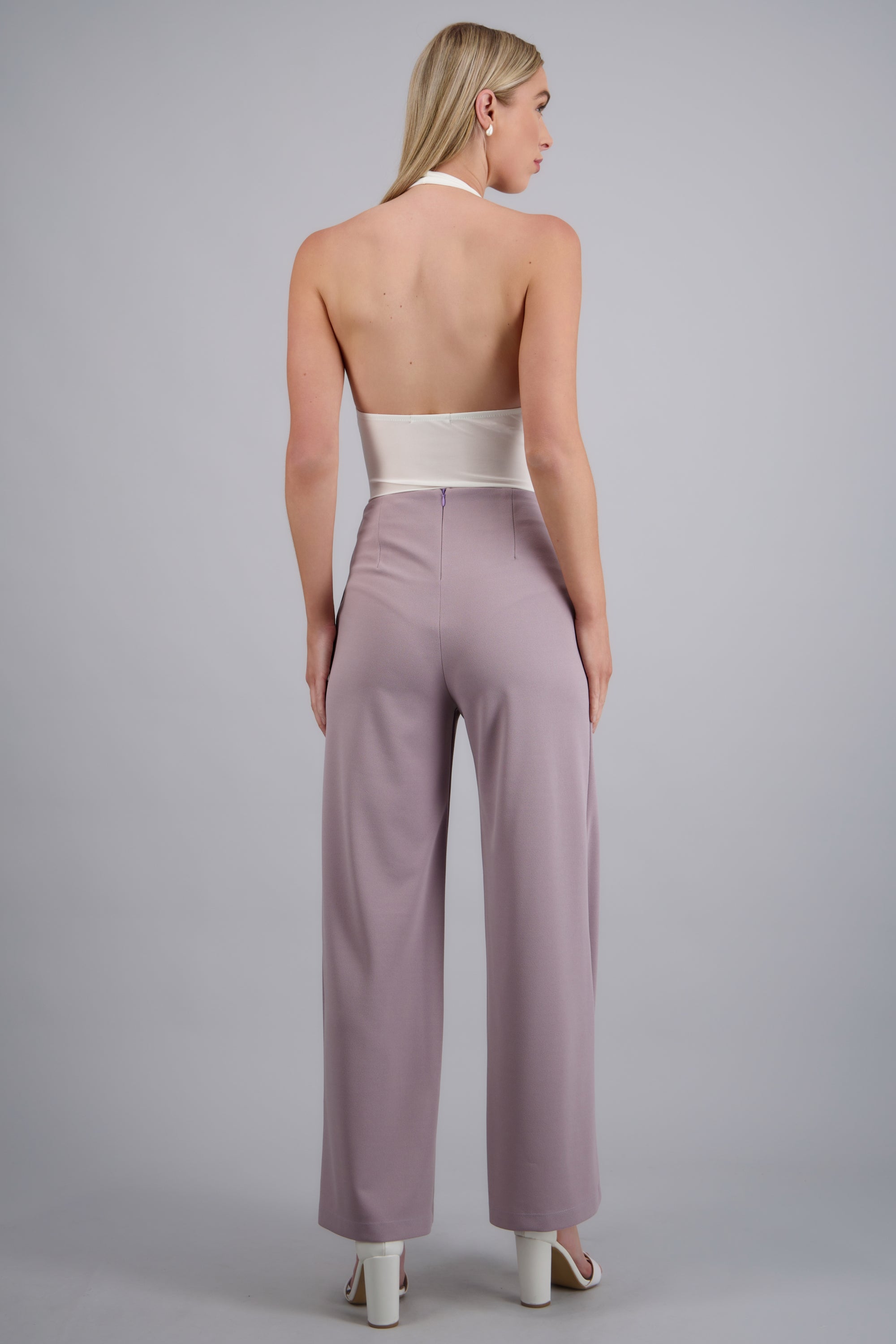Pantalo amplio costura frontal LILA