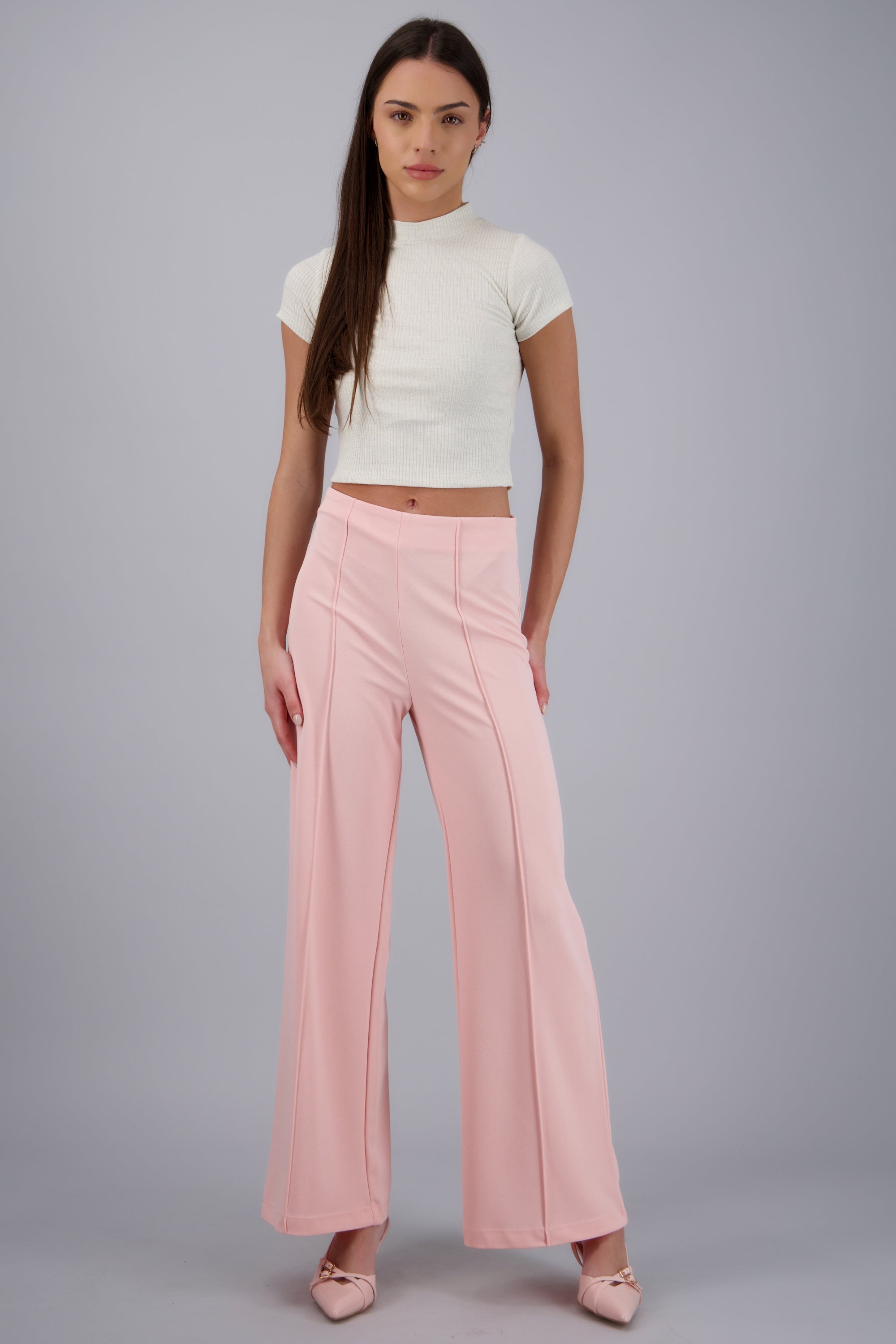 Pantalo amplio costura frontal CORAL