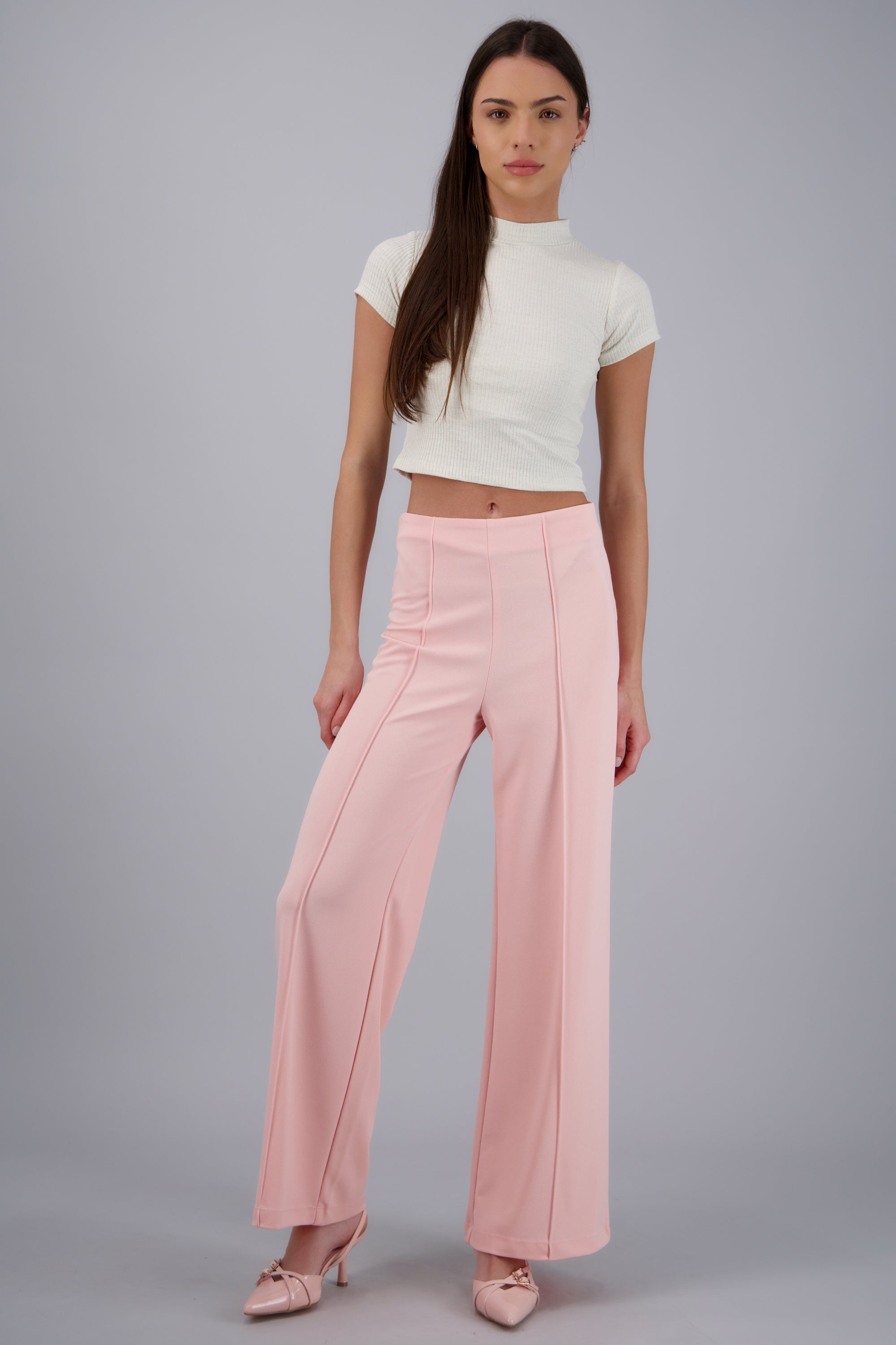 Pantalo amplio costura frontal CORAL