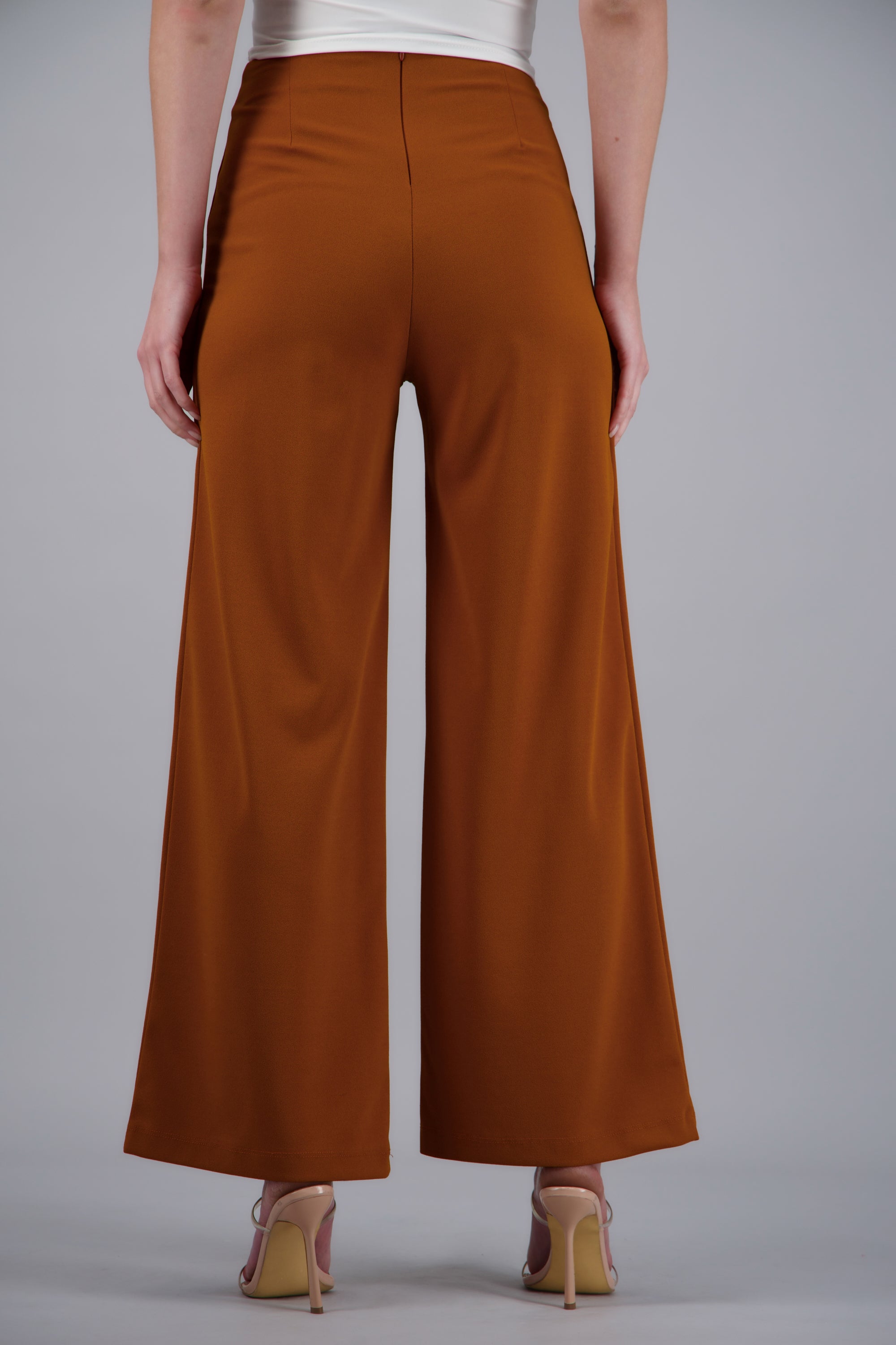 Pantalo amplio costura frontal LADRILLO