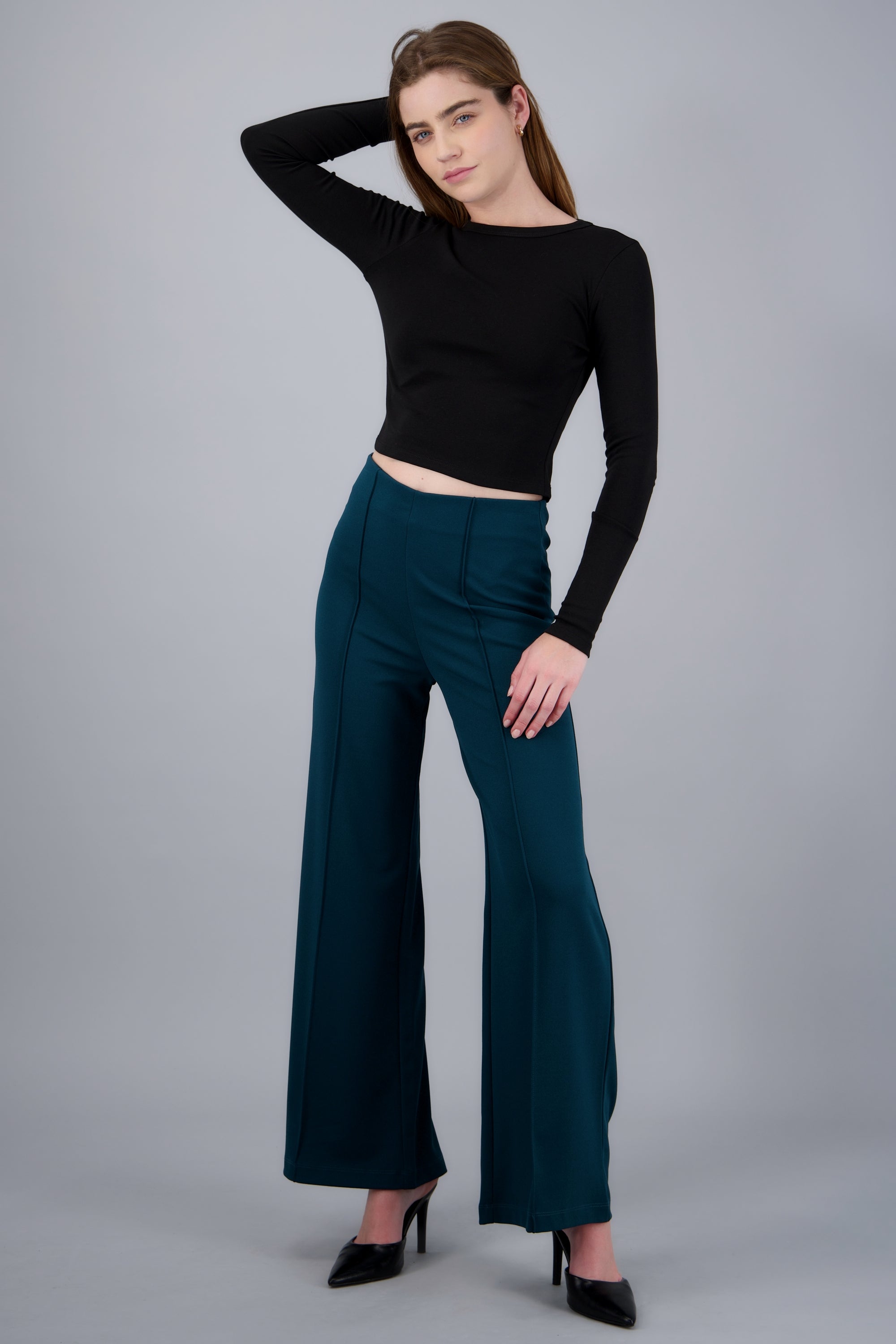 Pantalo amplio costura frontal JADE