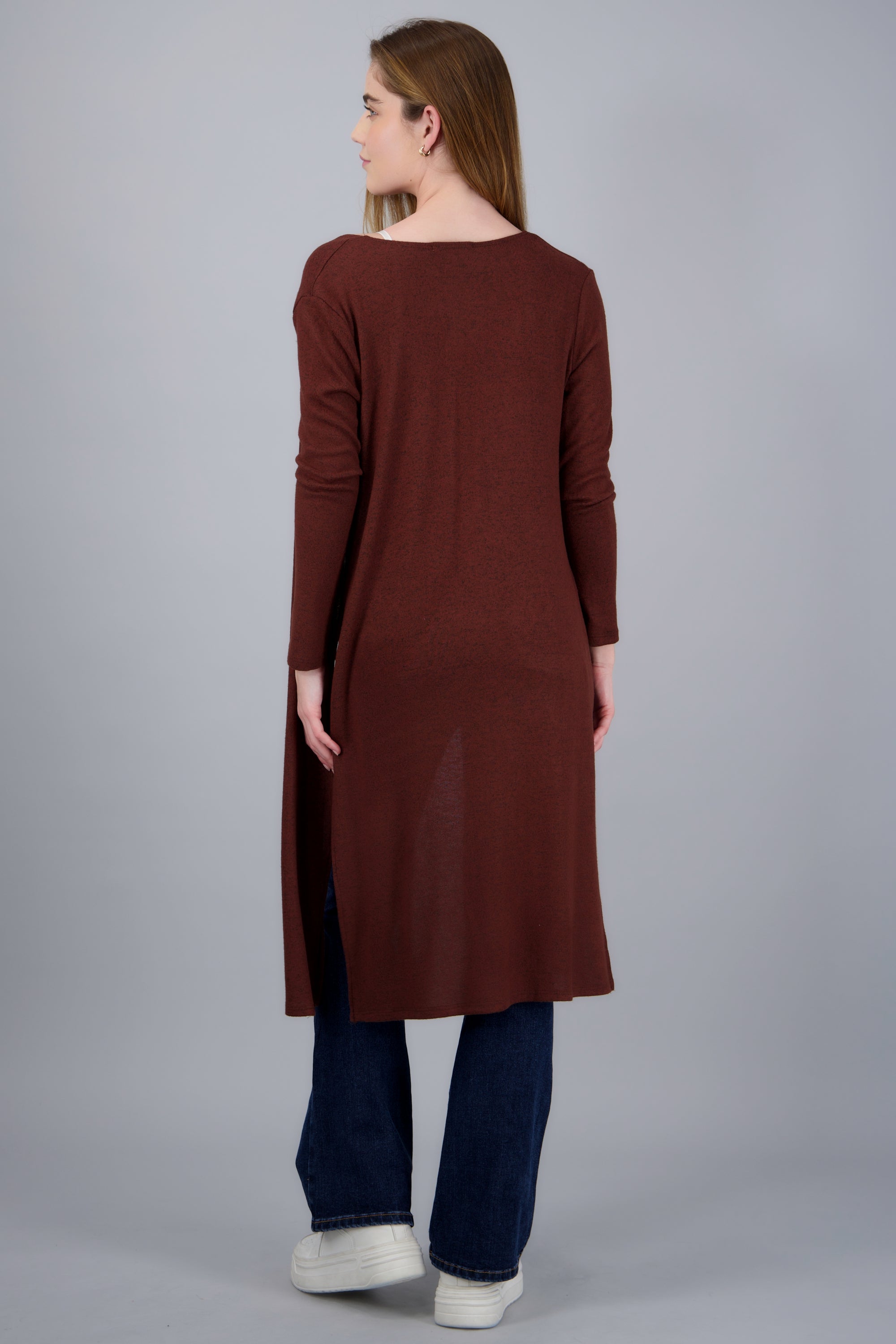 Cardigan ligero largo CHOCOLATE
