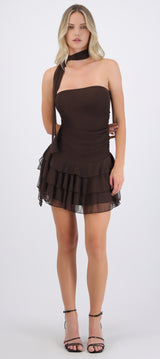 Vestido mini strapples