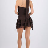 Vestido mini strapples