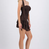 Vestido mini strapples