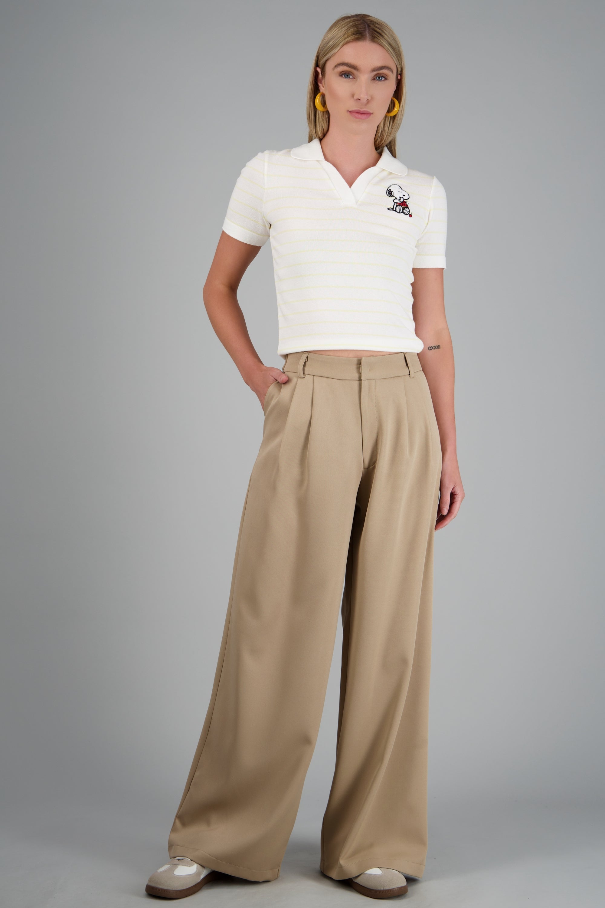 Polo rayas tejido snoopy AMARILLO COMBO