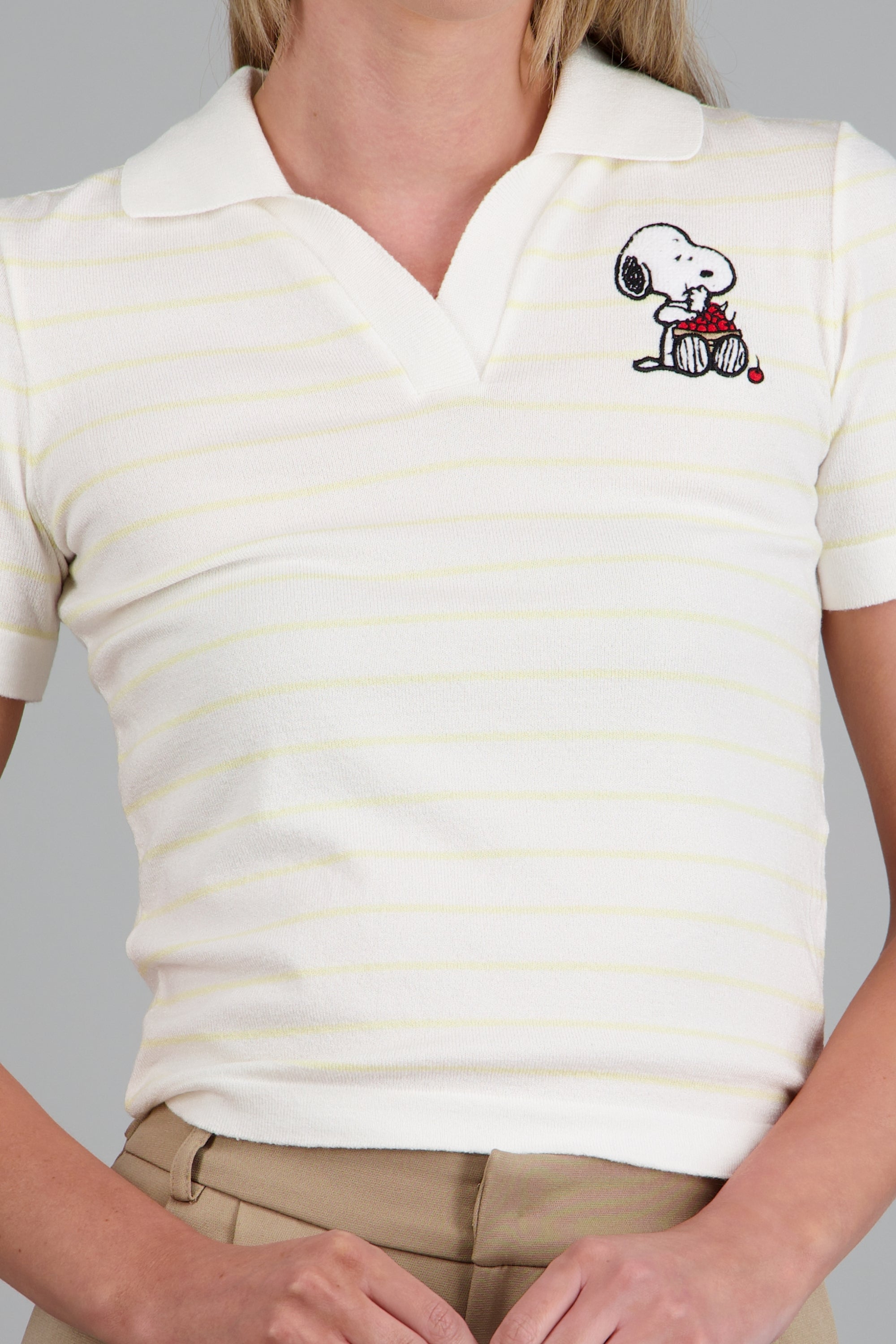 Polo rayas tejido snoopy AMARILLO COMBO