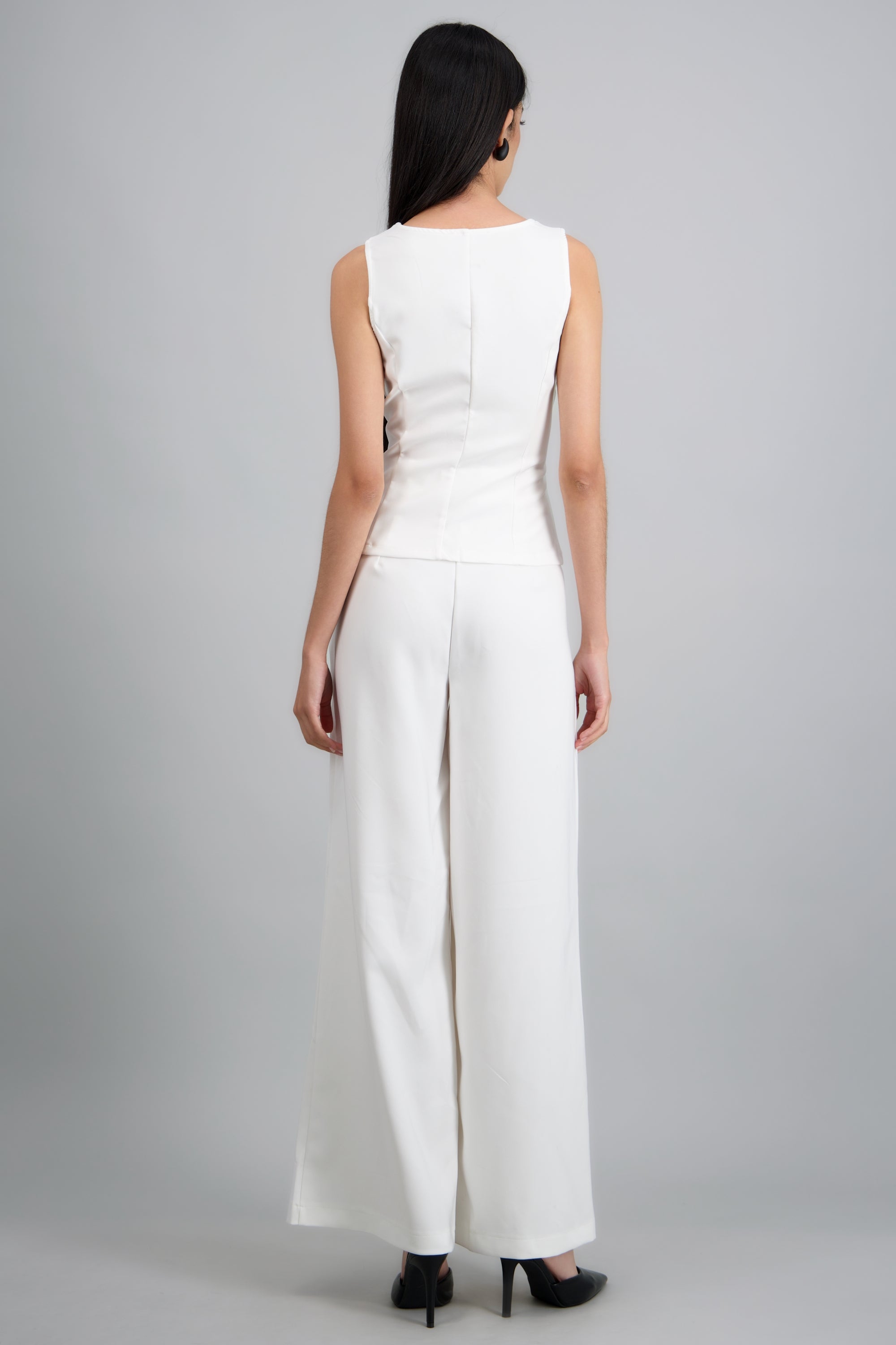 Pantalon amplio sastre BLANCO