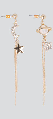 Aretes luna planeta