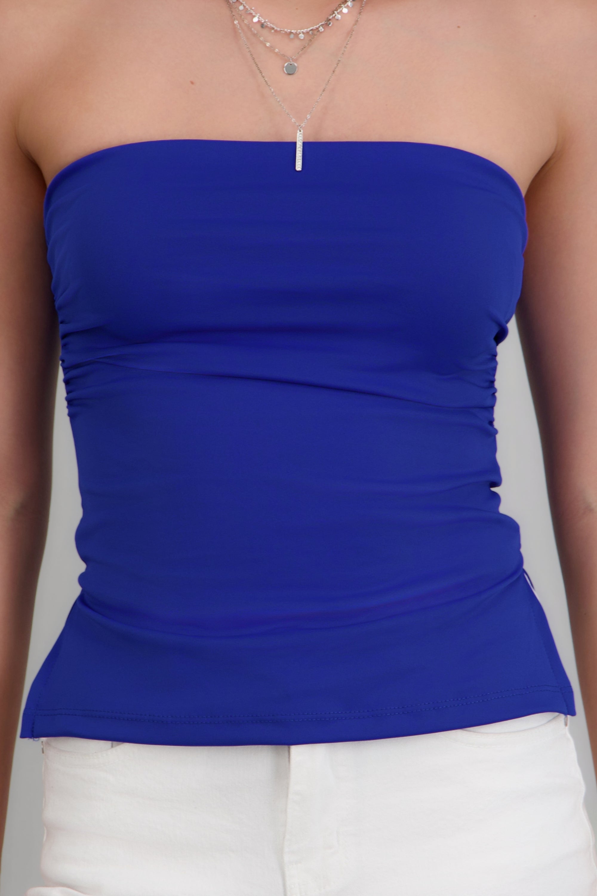 Top tubo AZUL REY