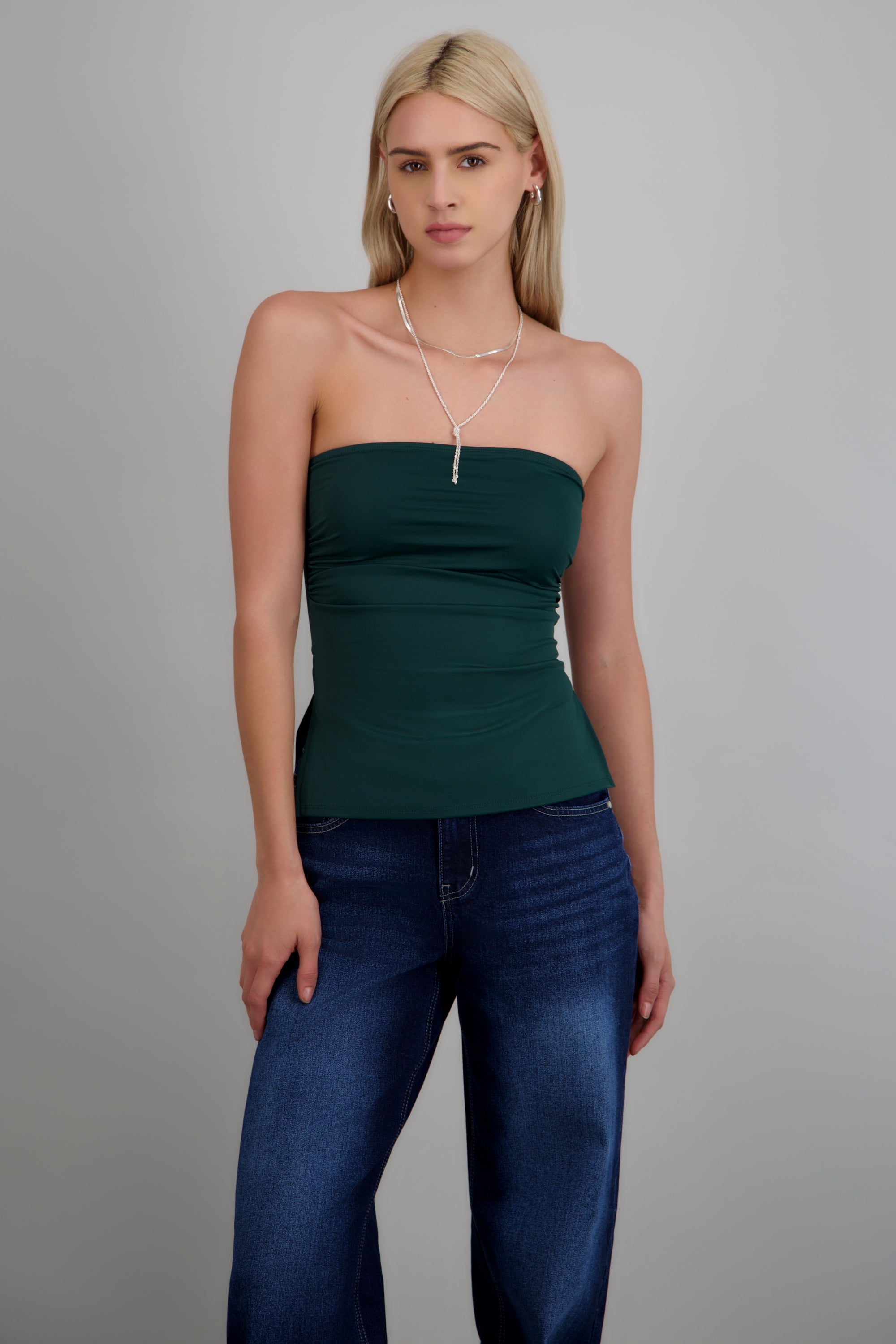 Top tubo VERDE CAZADOR