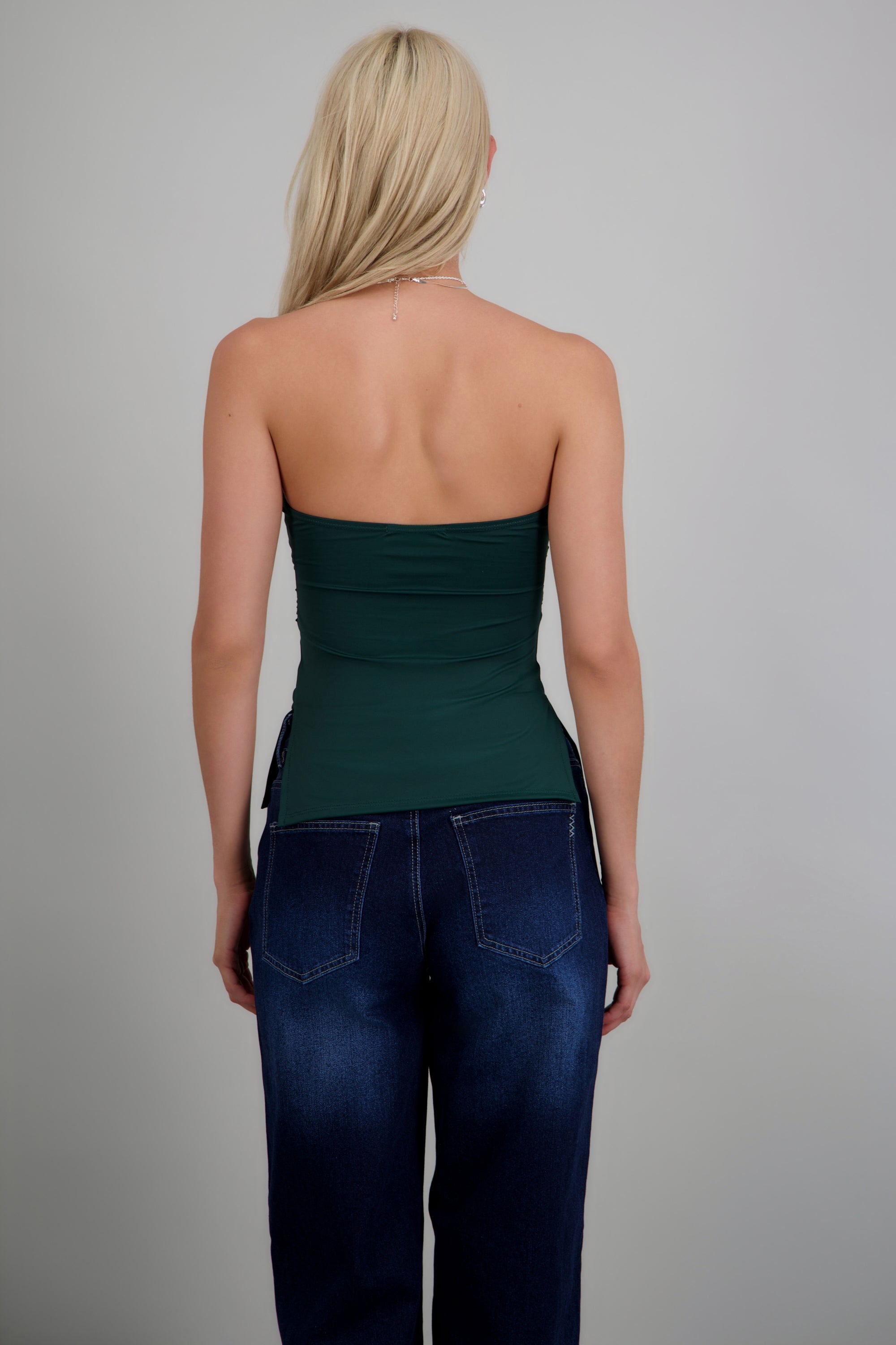 Top tubo VERDE CAZADOR