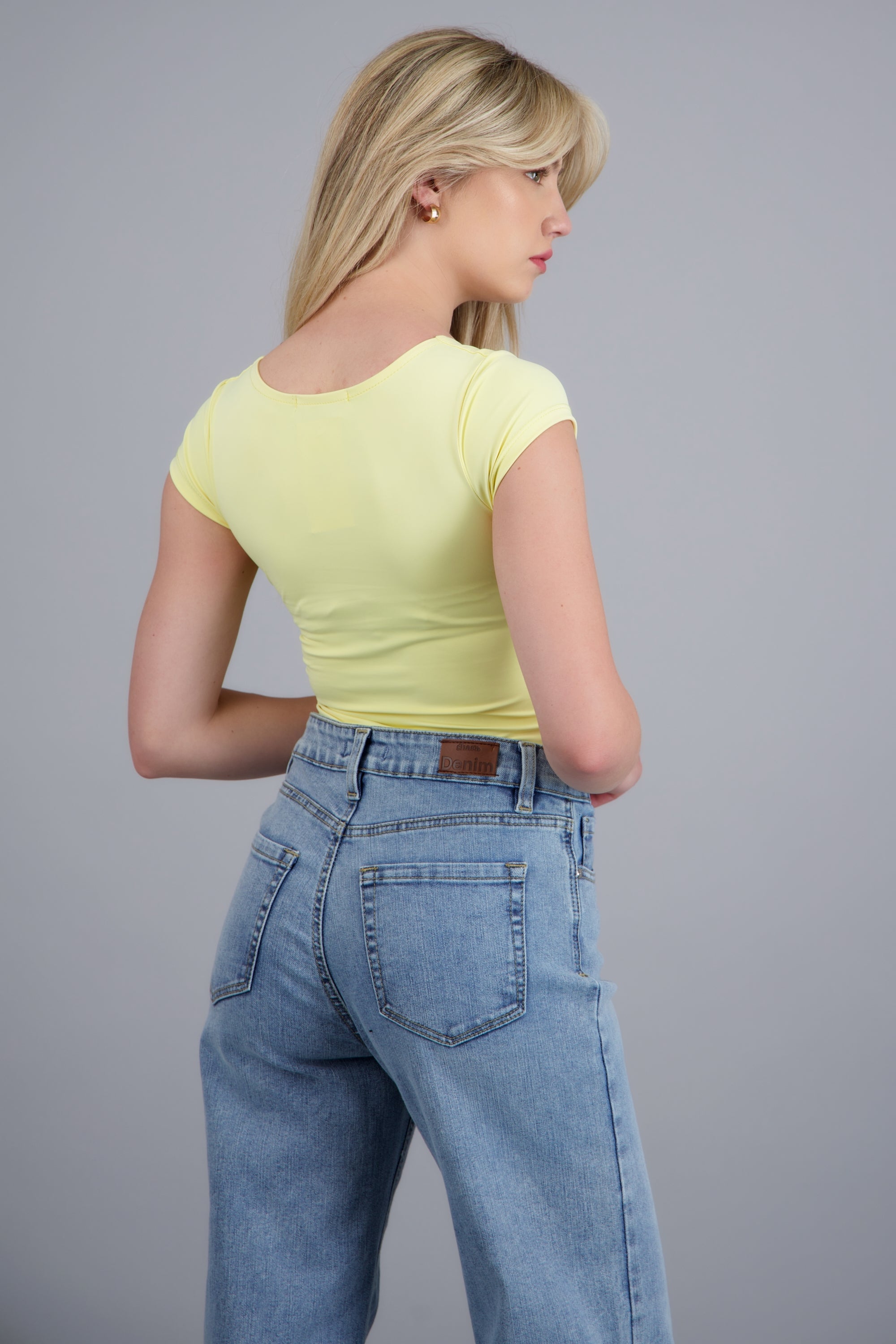 Bodysuit escote cuadrado AMARILLO