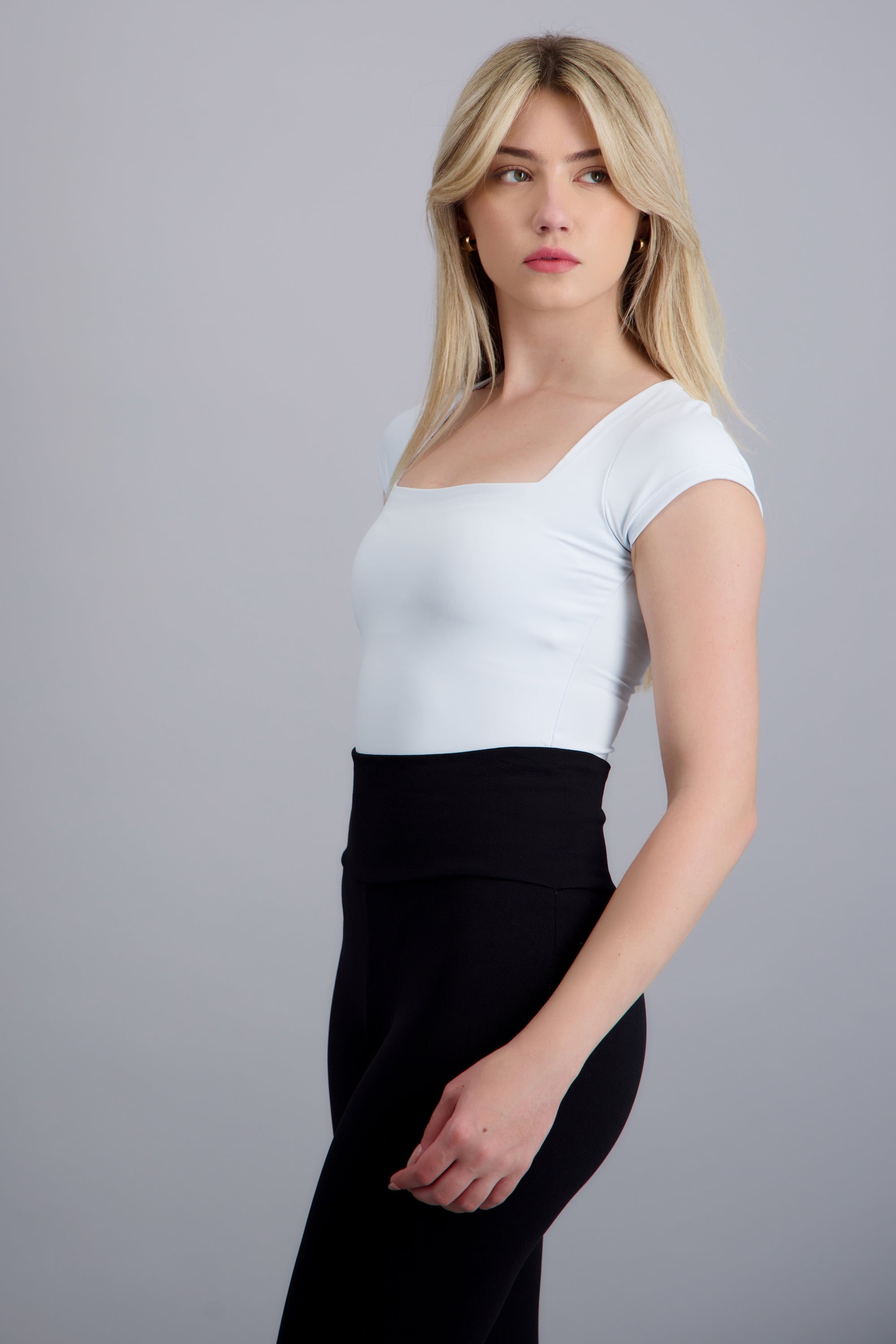 Bodysuit escote cuadrado AZUL PASTEL