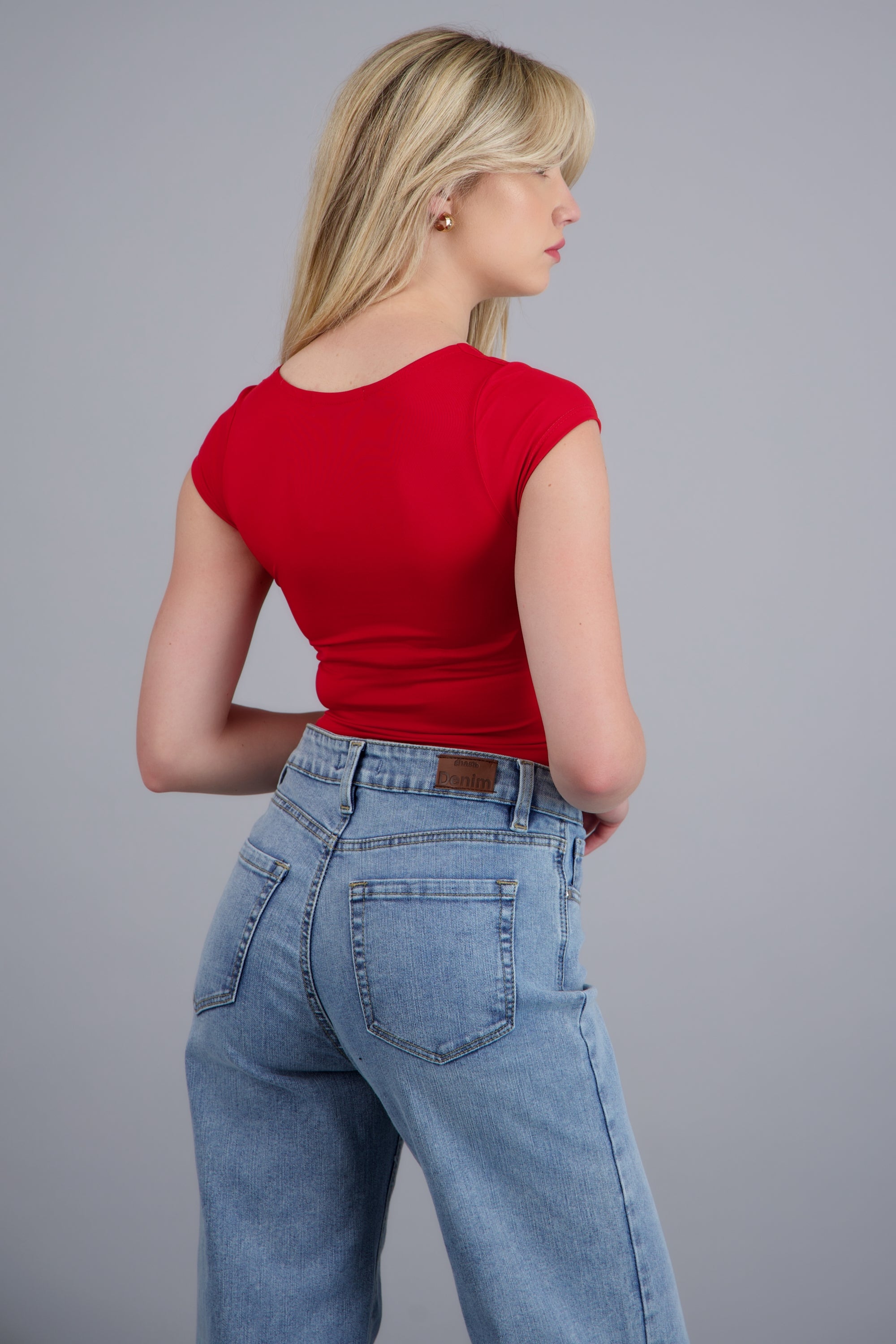 Bodysuit escote cuadrado ROJO