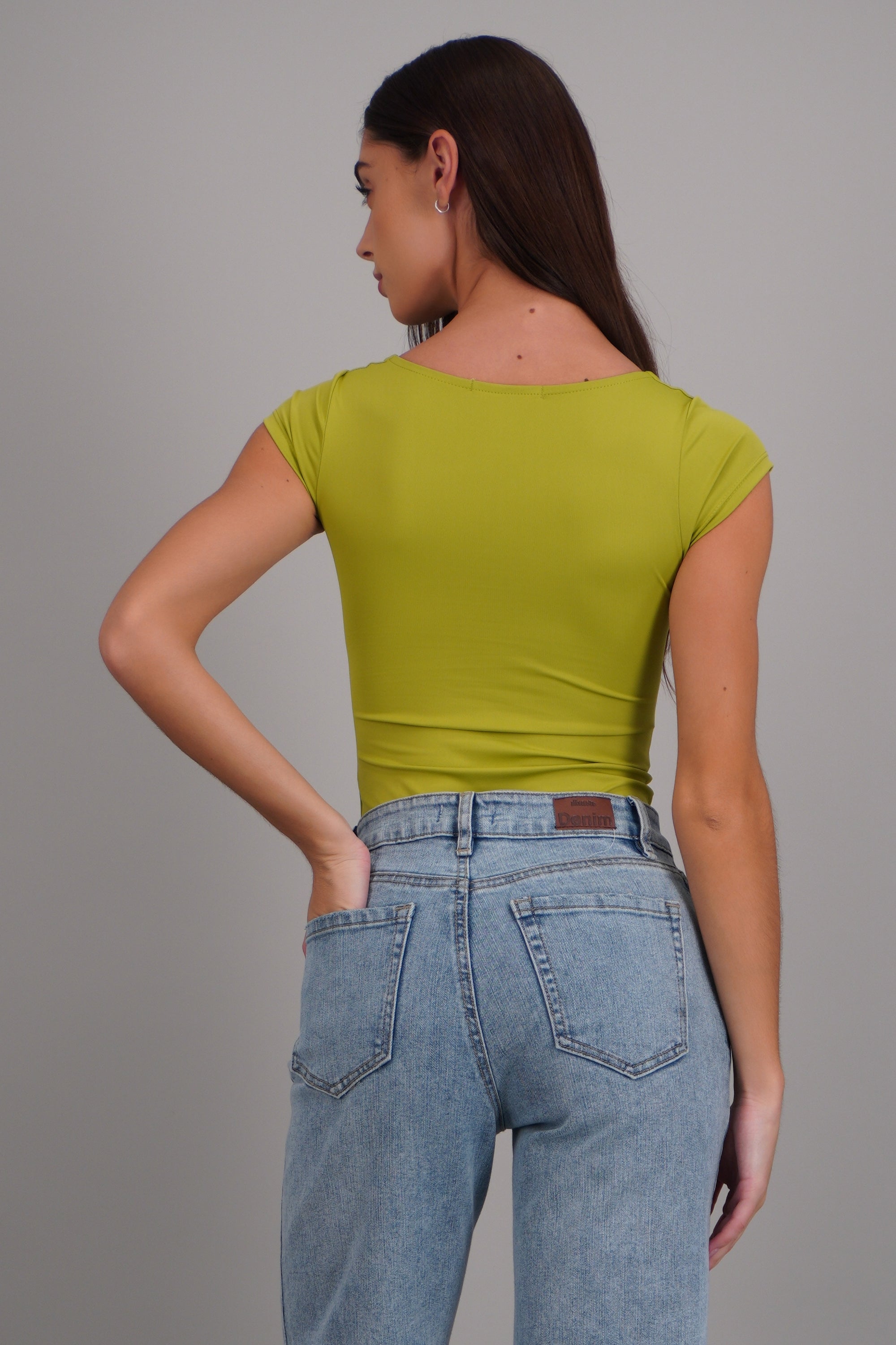 Bodysuit escote cuadrado VERDE MANZANA