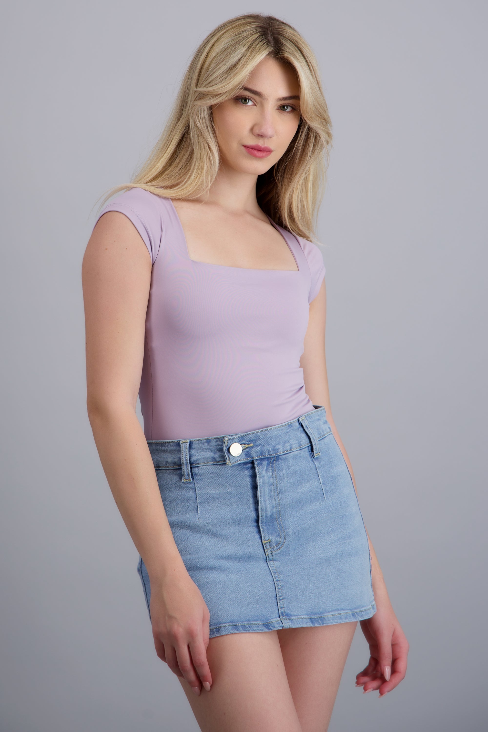 Bodysuit escote cuadrado LAVANDA