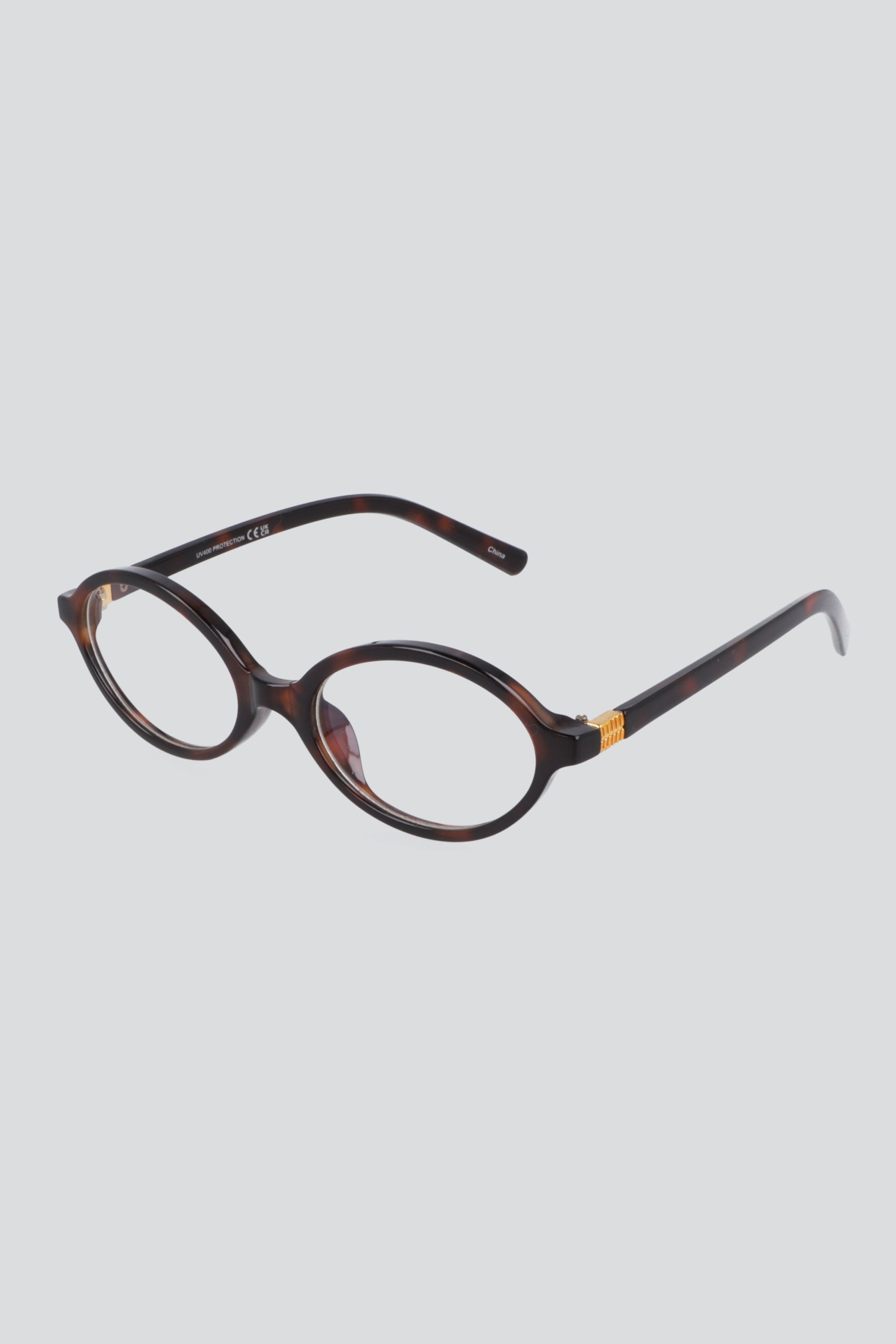 Lentes ovalados marco acetato luz azul CAFE