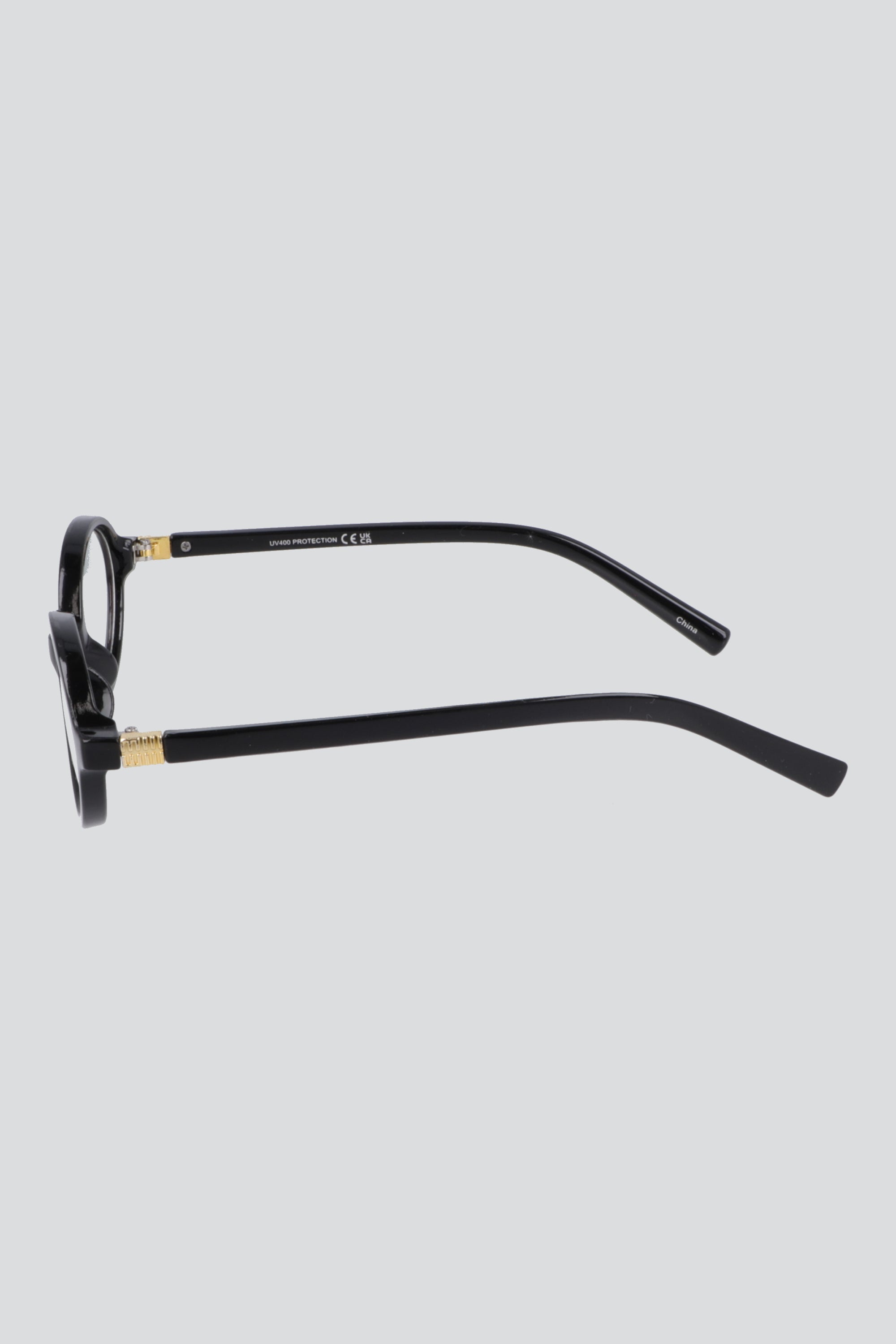 Lentes ovalados marco acetato luz azul NEGRO