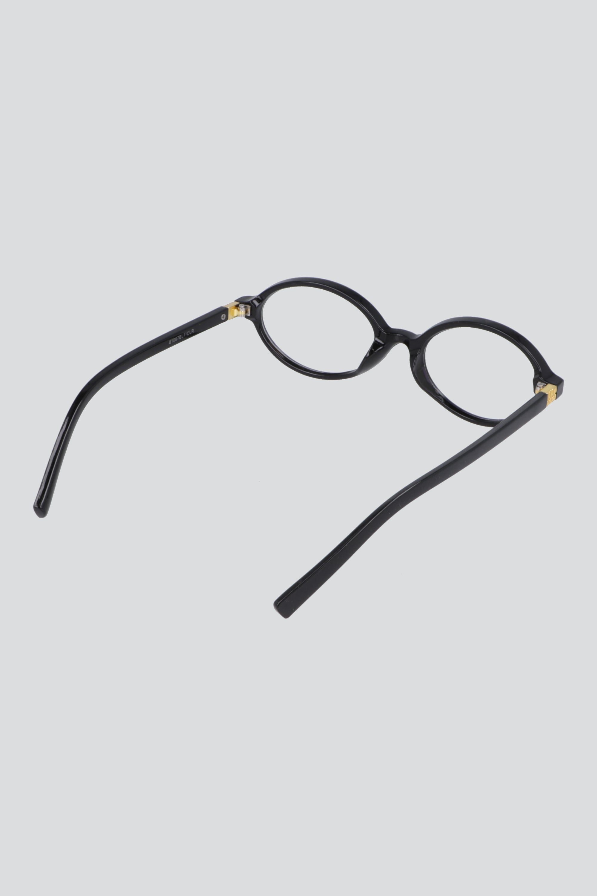 Lentes ovalados marco acetato luz azul NEGRO