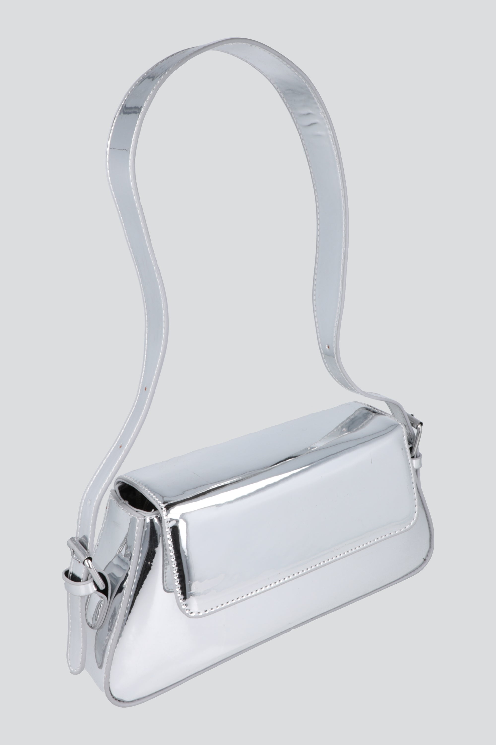 Bolsa shoulder metalica PLATA