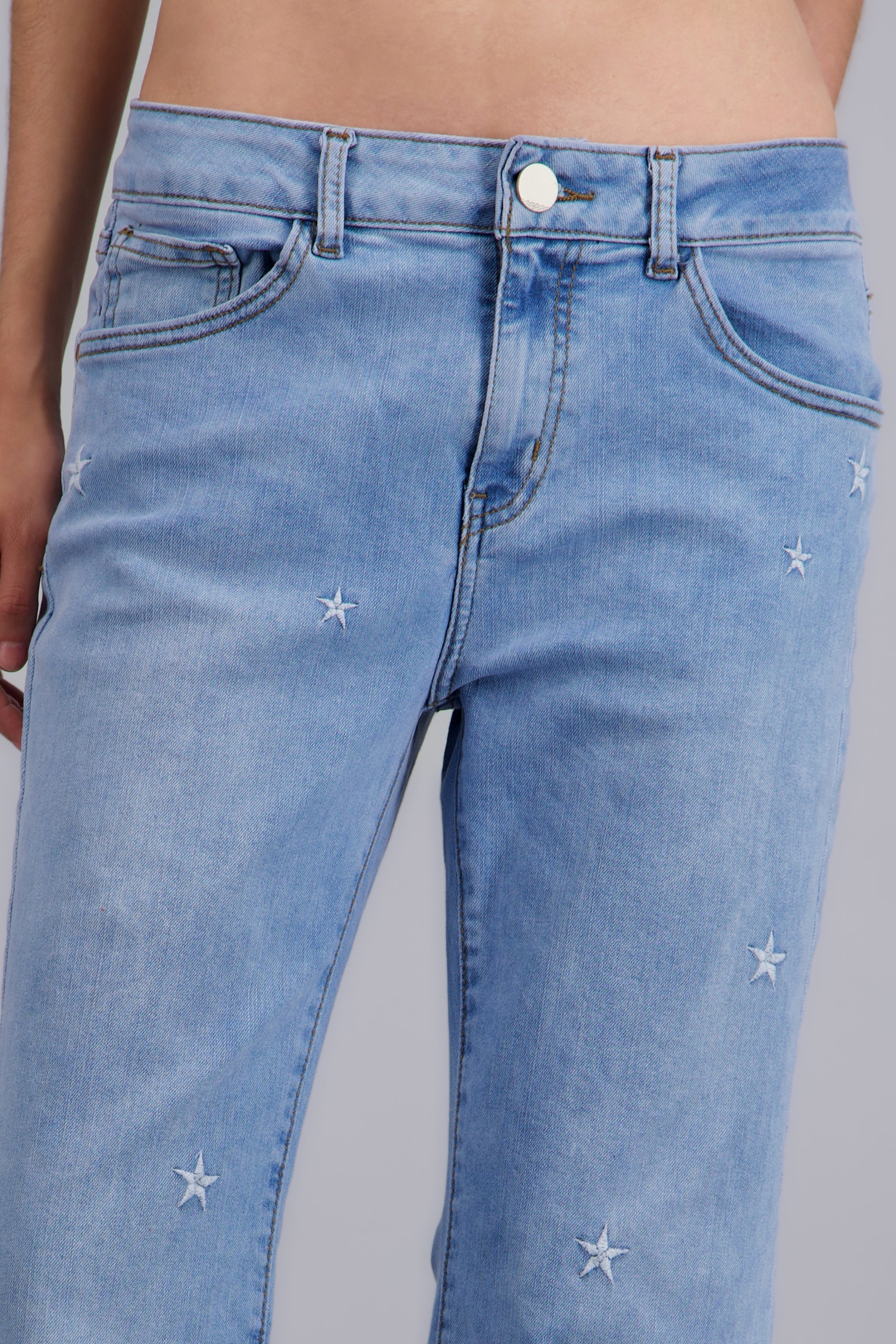 Jeans flare estrellas minis LIGHT WASH