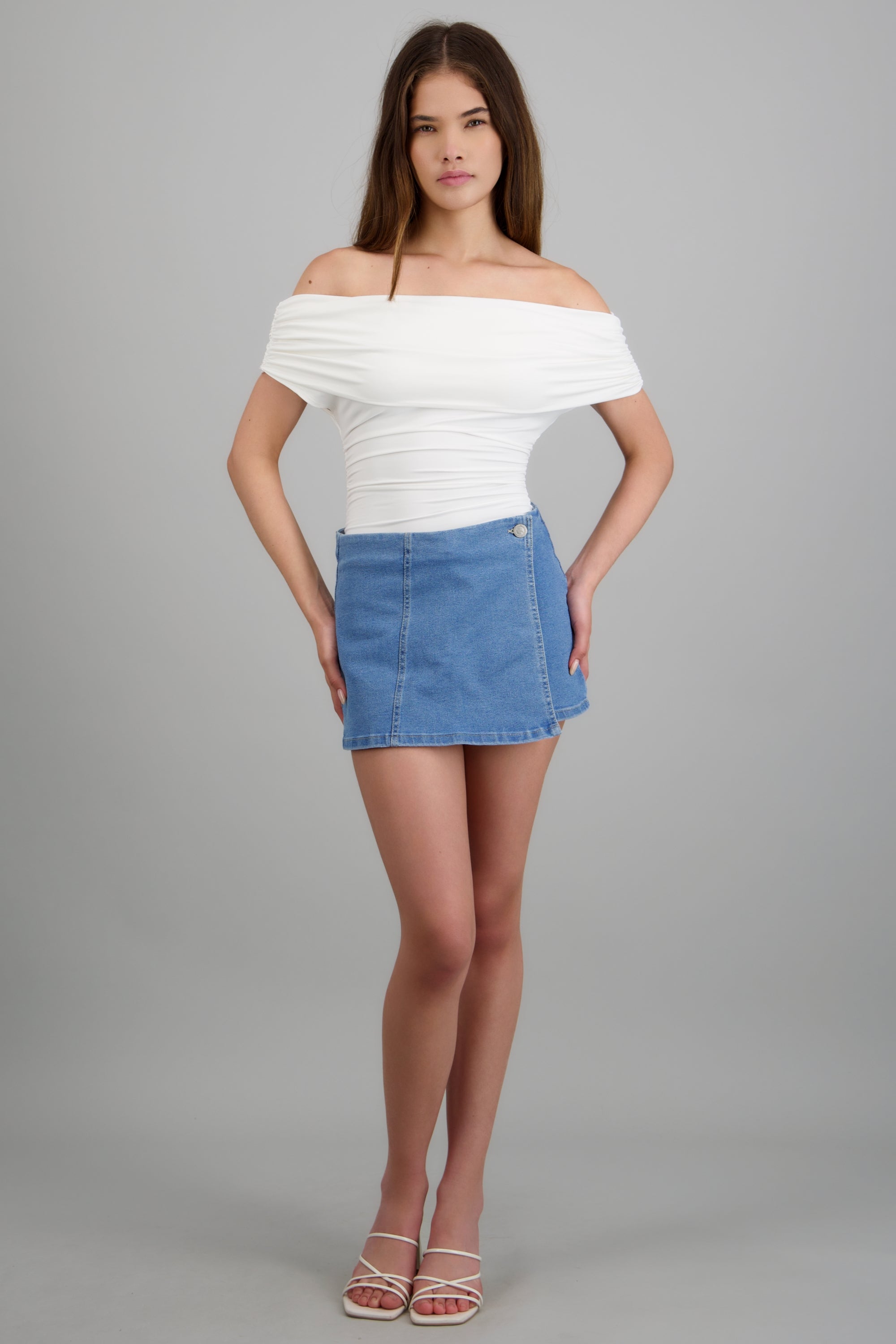 Skort mini doblez LIGHT WASH