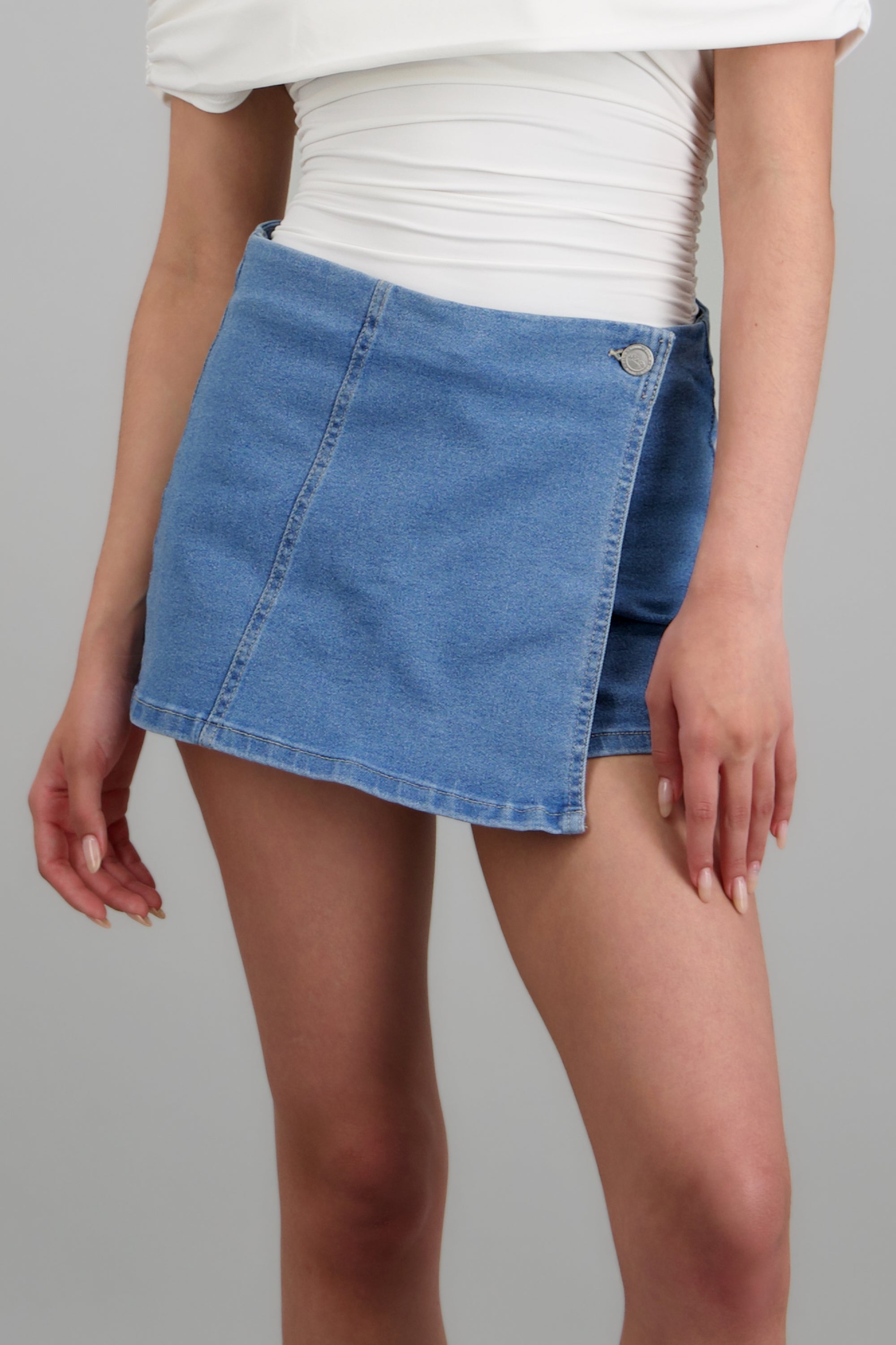 Skort mini doblez LIGHT WASH