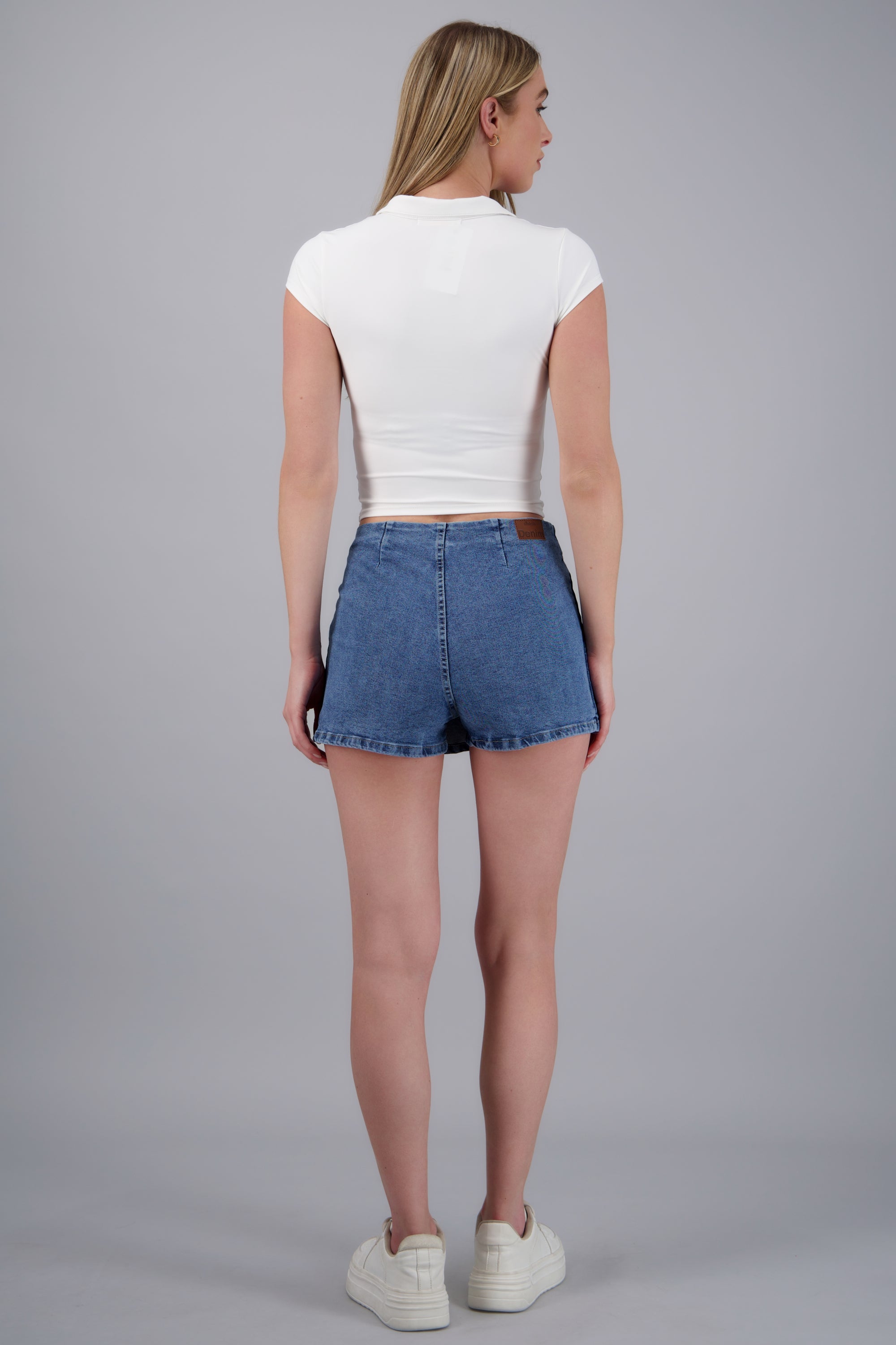 Skort mini doblez MEDIUM WASH
