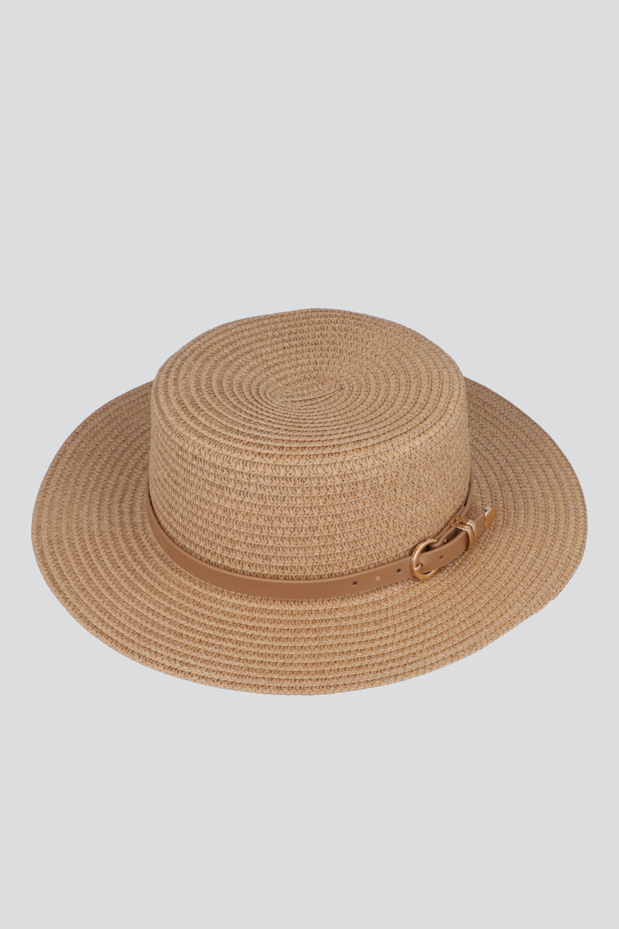 Sombrero campirano con cinturon CAFE