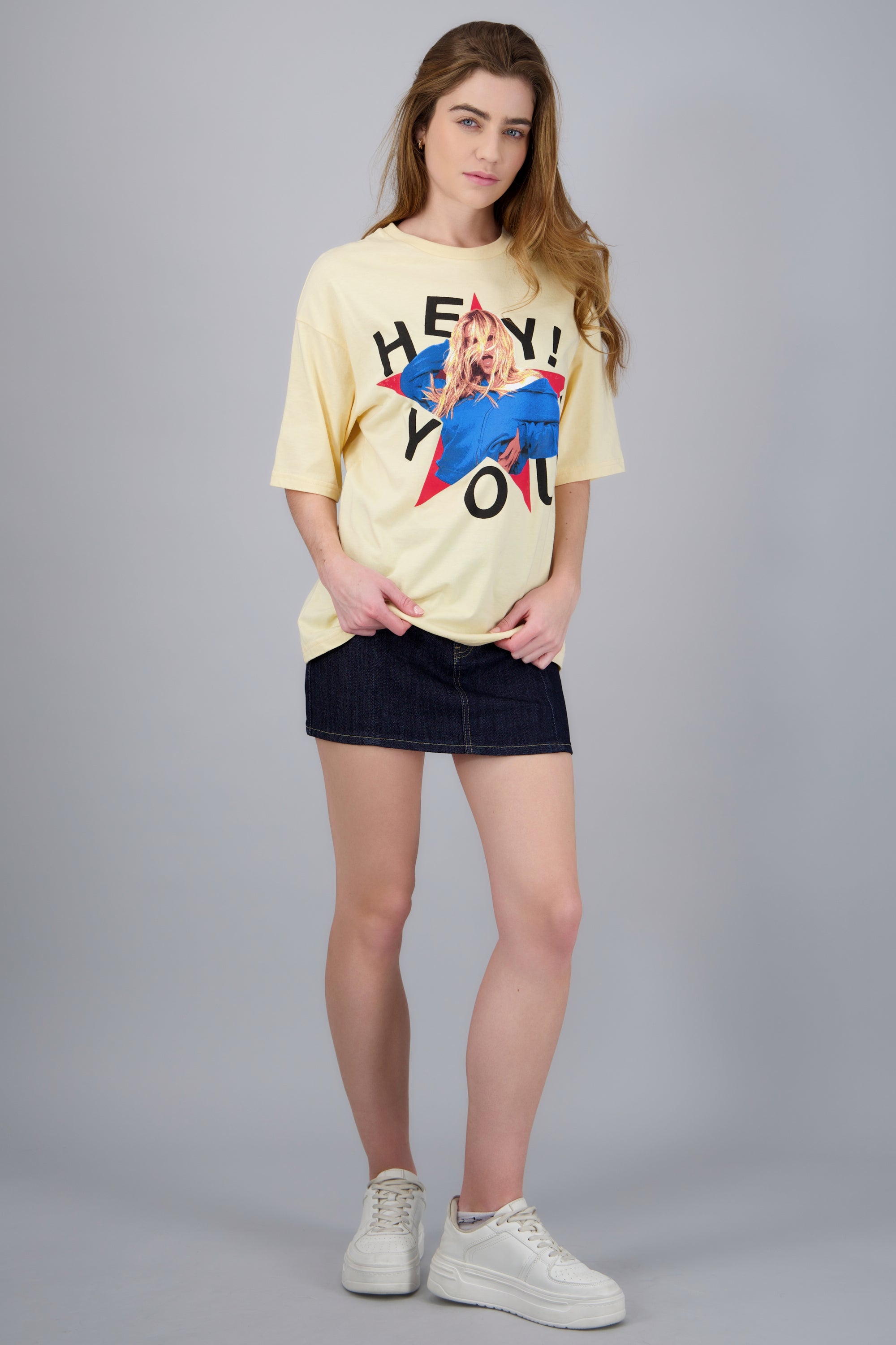 Playera Renée rap frente espalda BEIGE