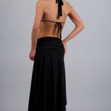 Top halter escote drapeado