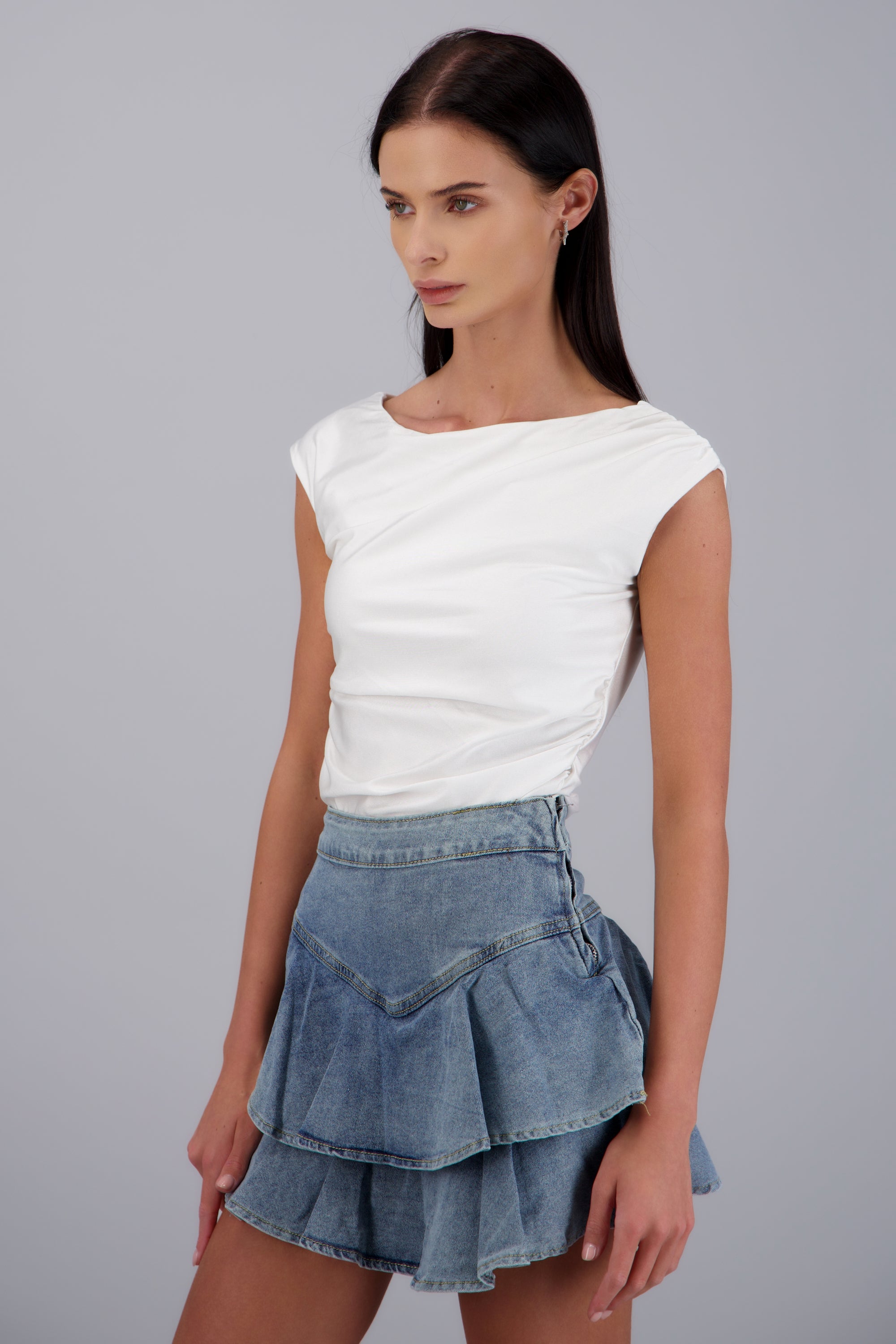 Body detalle drapeado BLANCO