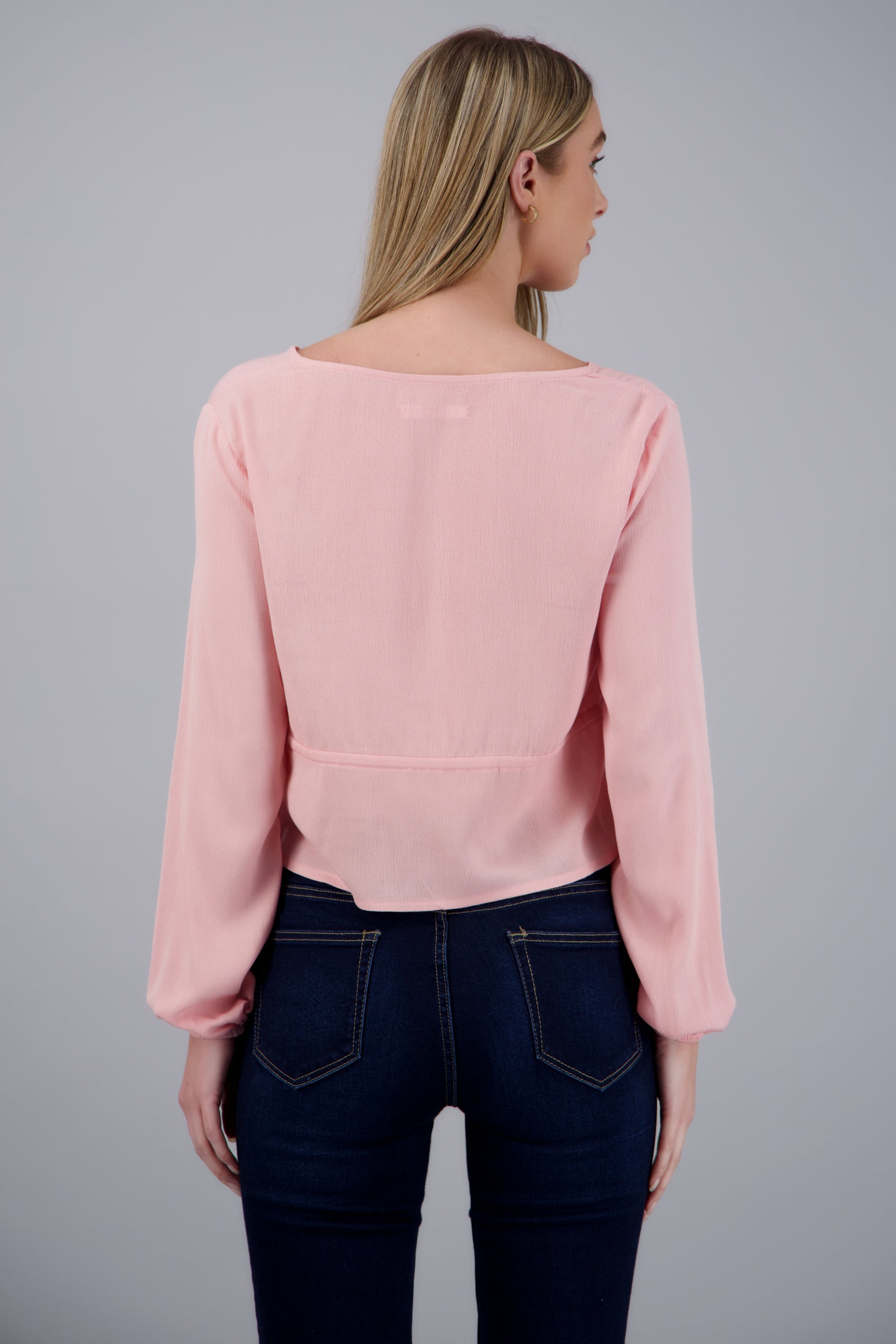 Blusa holgada con botones ROSA PASTEL