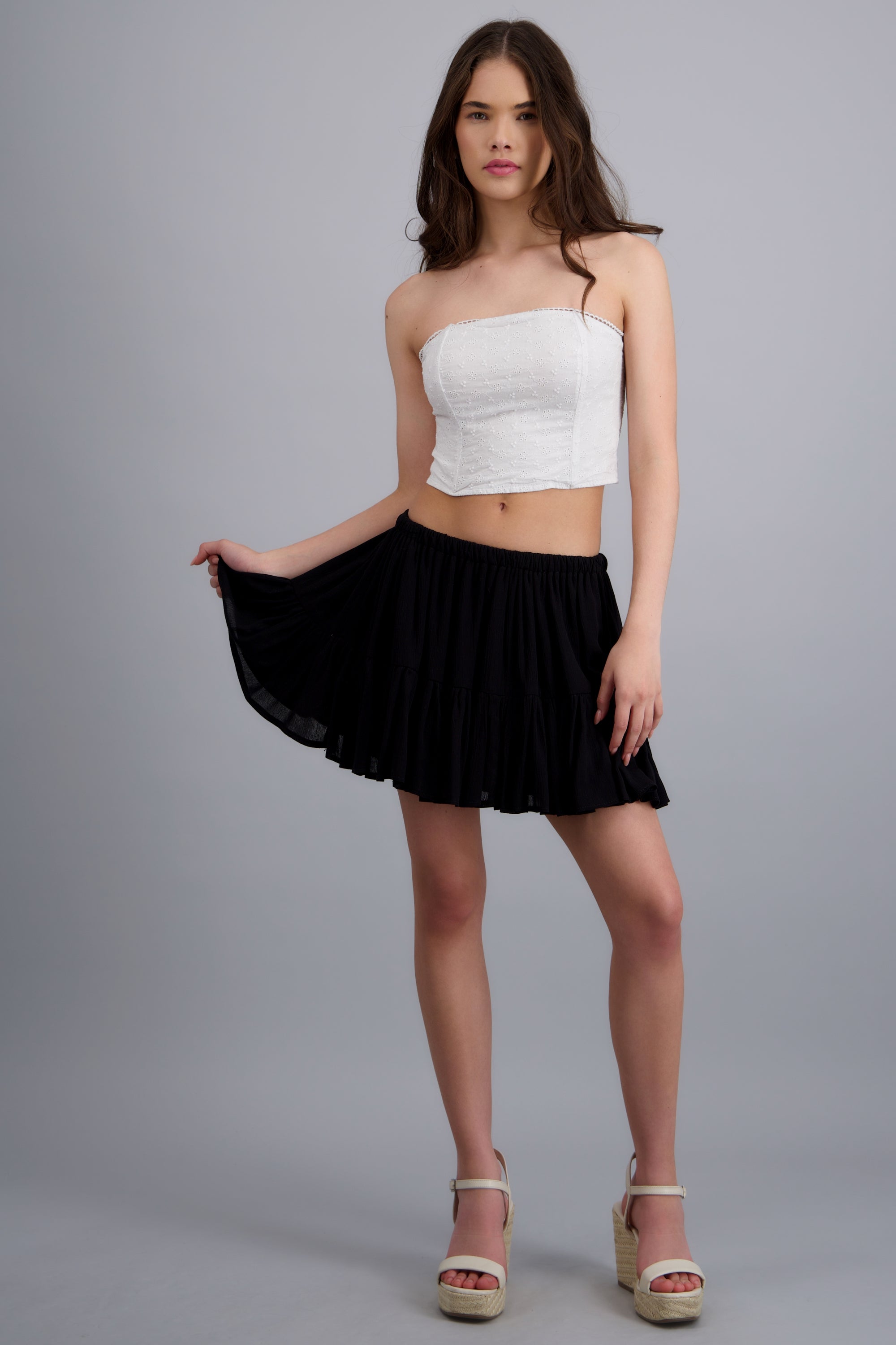 Mini falda fluida NEGRO