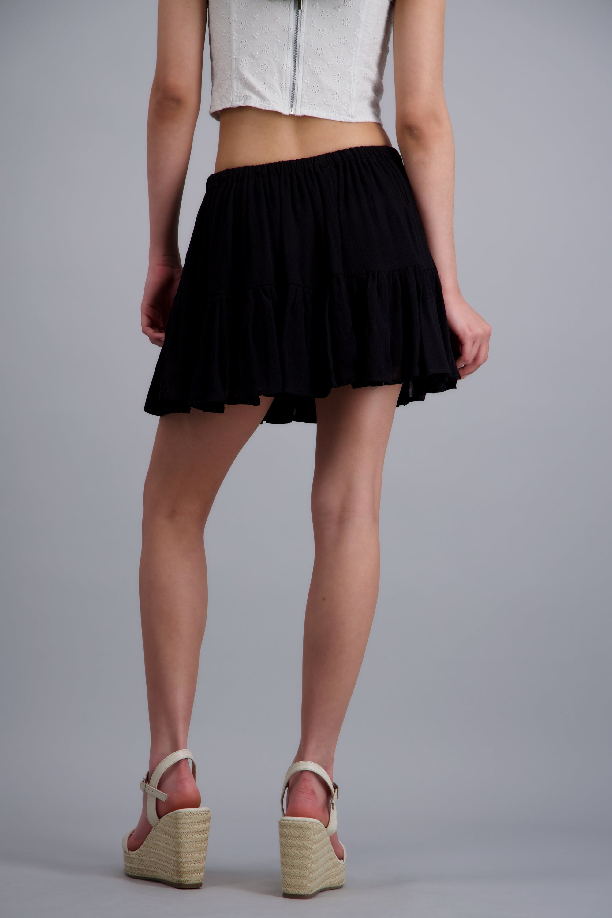 Mini falda fluida NEGRO