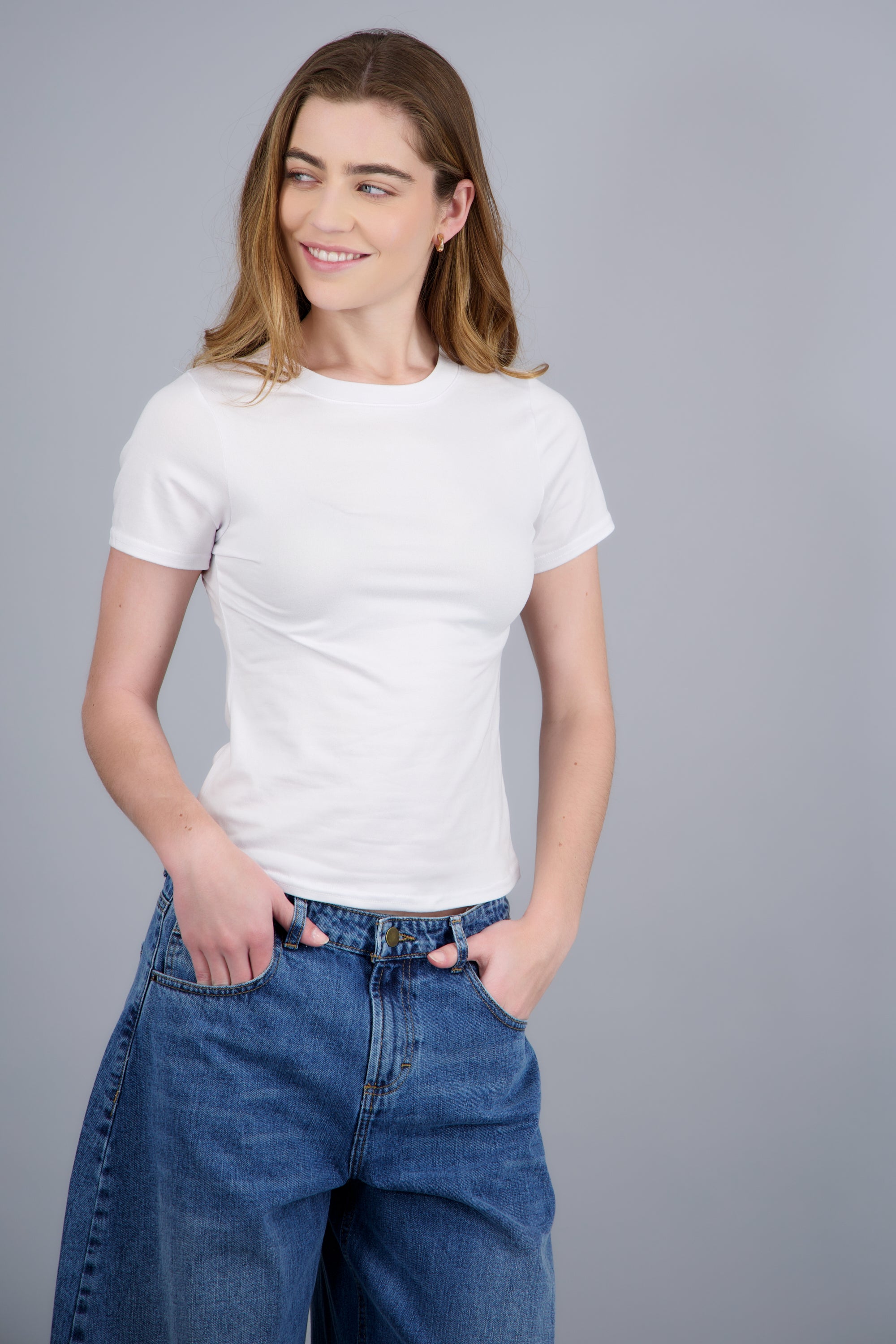 t shirt basica BLANCO