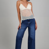 Jeans cropped mid rise