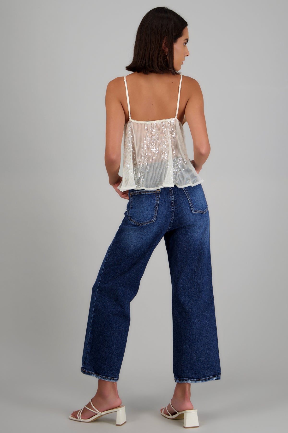 Jeans cropped mid rise