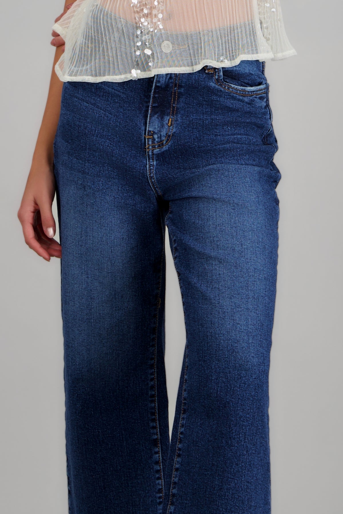 Jeans cropped mid rise